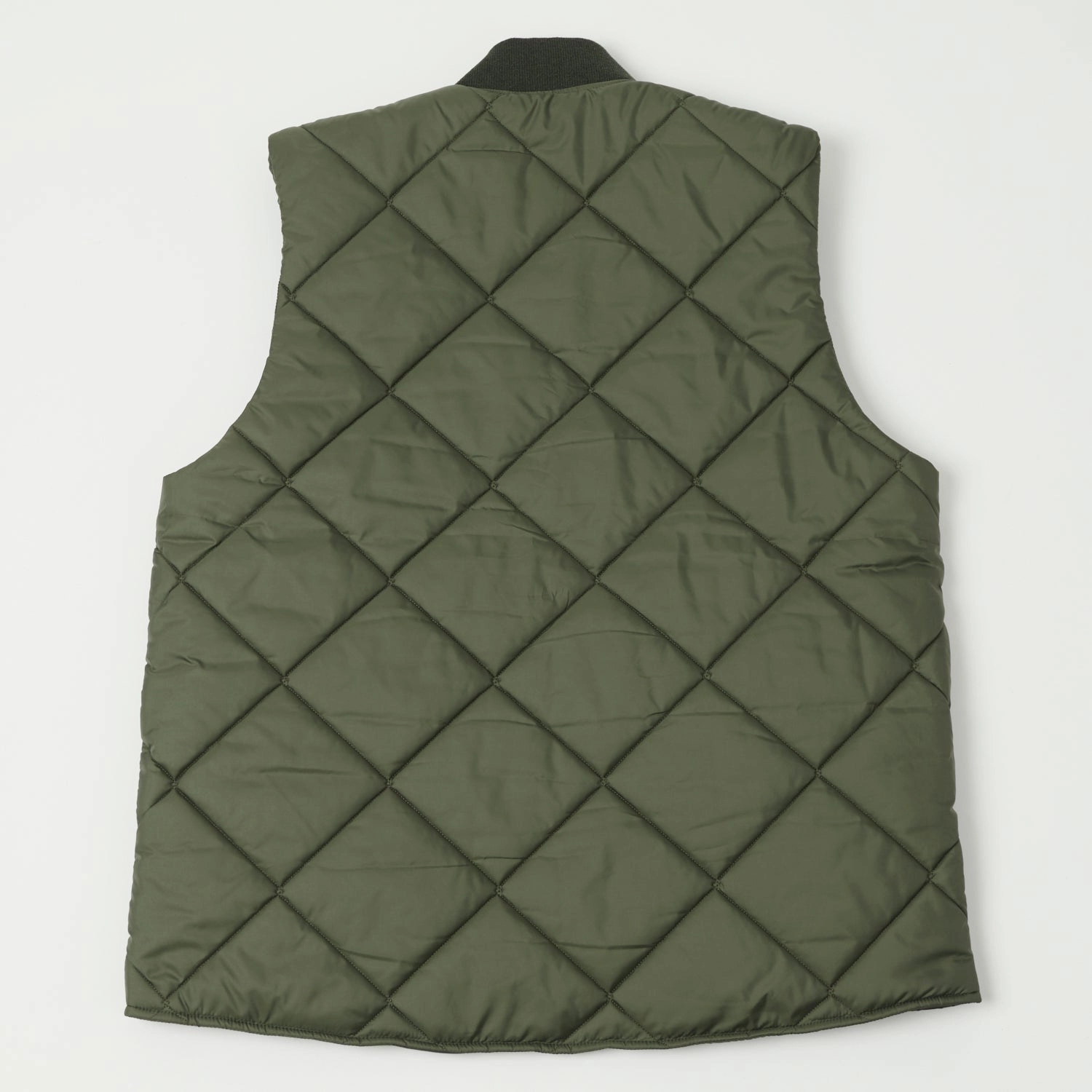 Lavenham Big Quilt Bomber Gilet - Olive Green