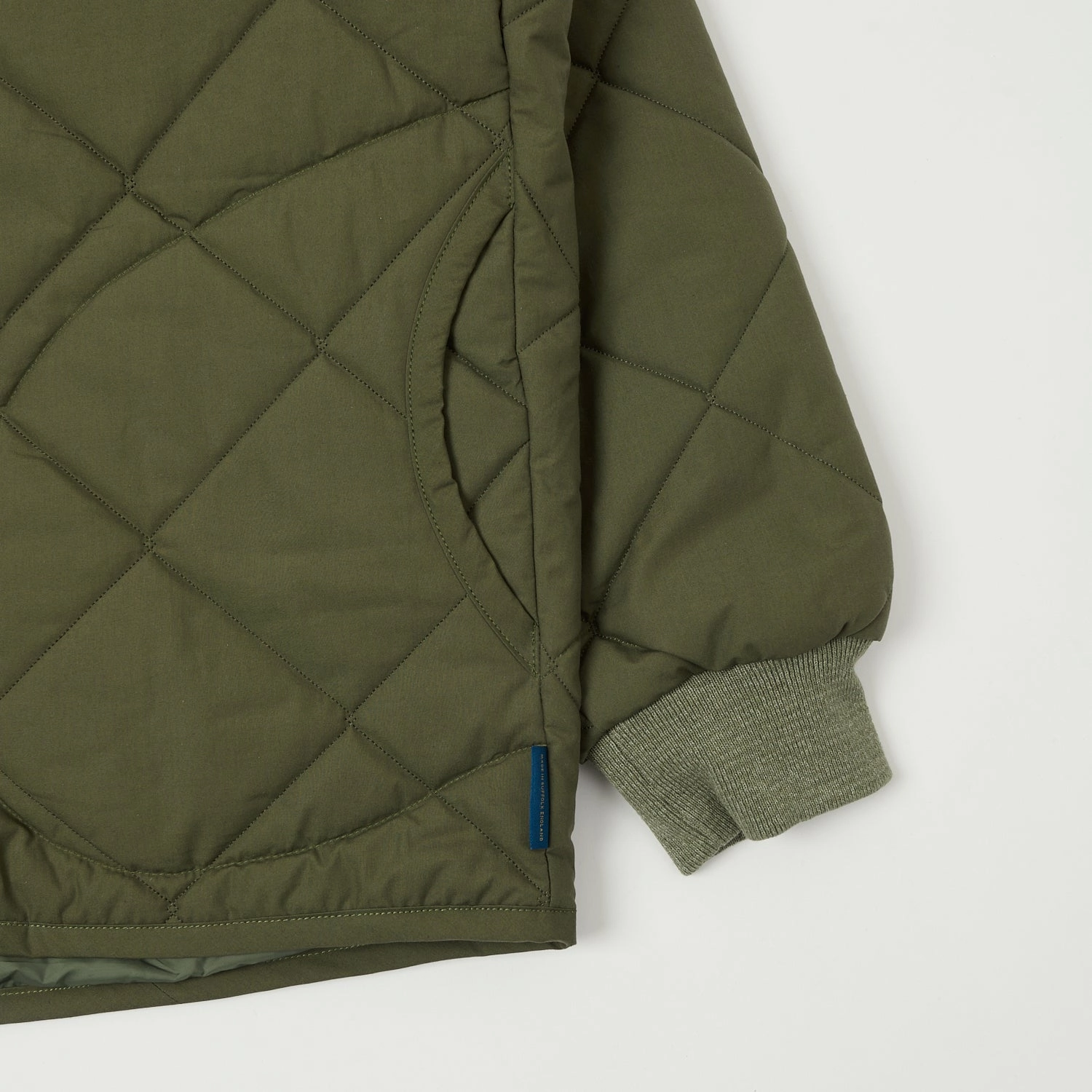 Lavenham Big Quilt Bomber Jacket - Olive Green