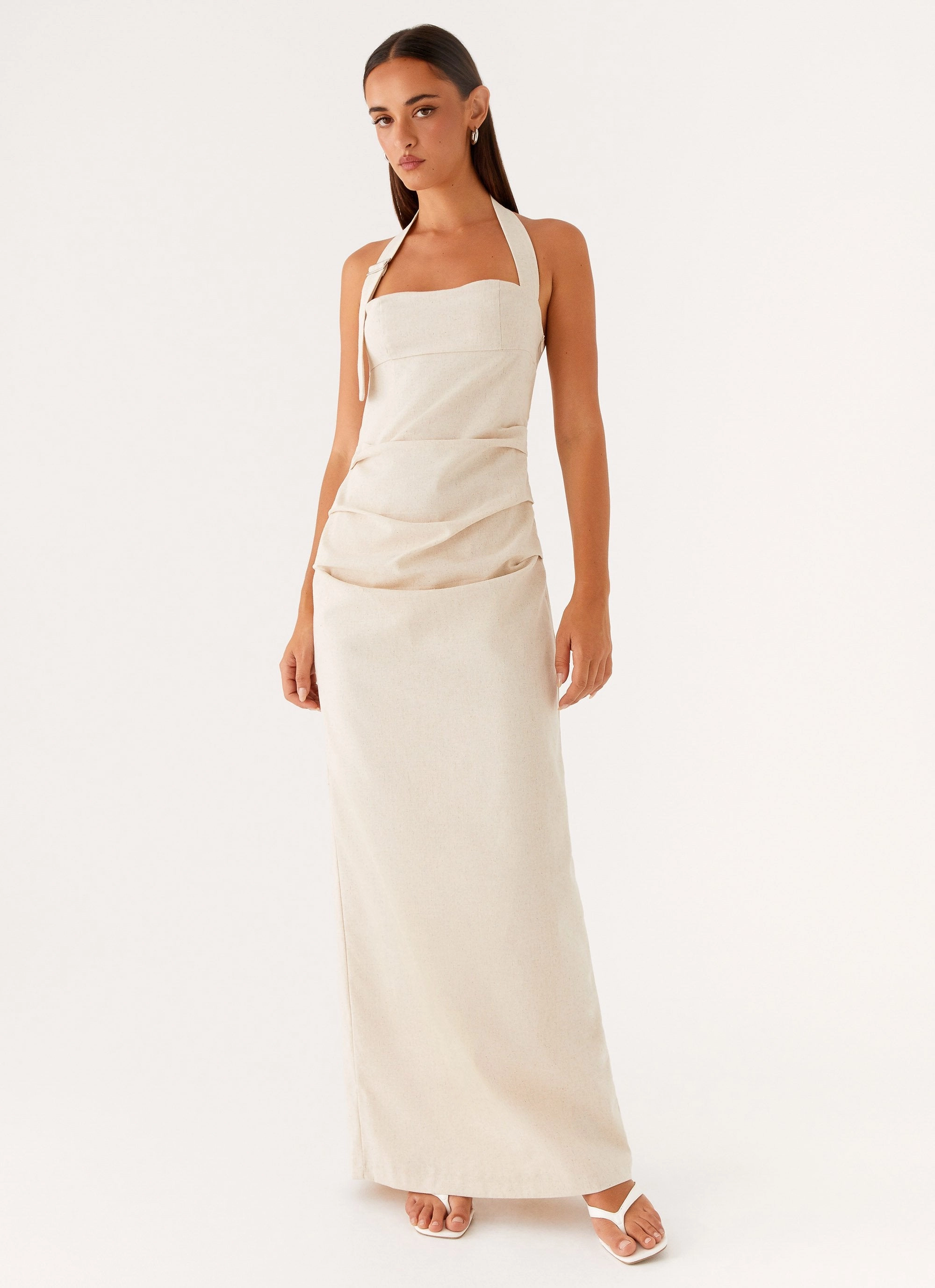 Rumour Has It Maxi Dress - Oatmeal soft fit