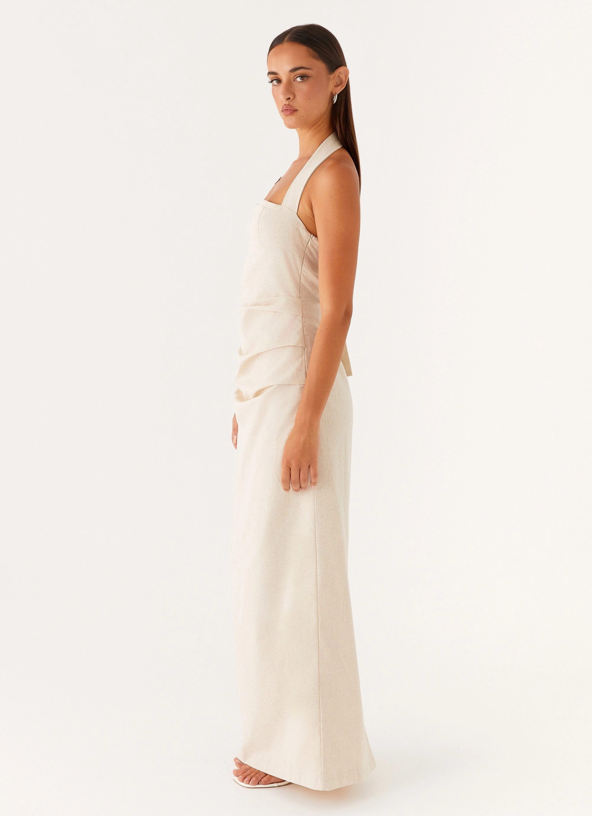 Trendy Fit Stylish and Simple Rumour Has It Maxi Dress - Oatmeal