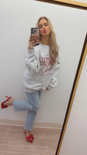 ReflectiveTrim Soft Inner Lining Heartbreak Club Sweatshirt (FINAL SALE)