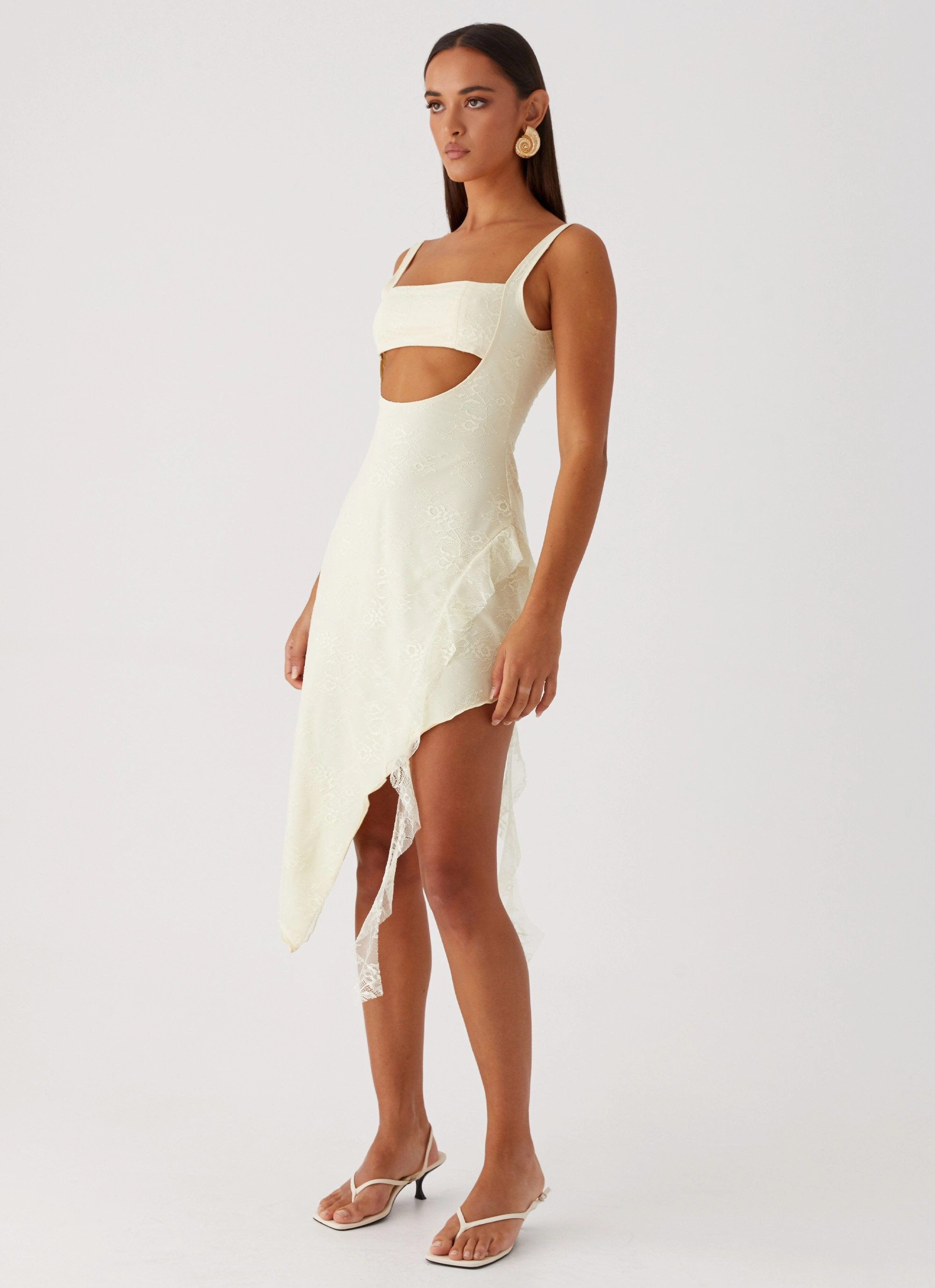 Patricia Midi Dress - Yellow Casual event dress