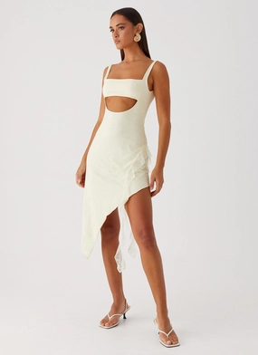 Patricia Midi Dress - Yellow Baby-Shower