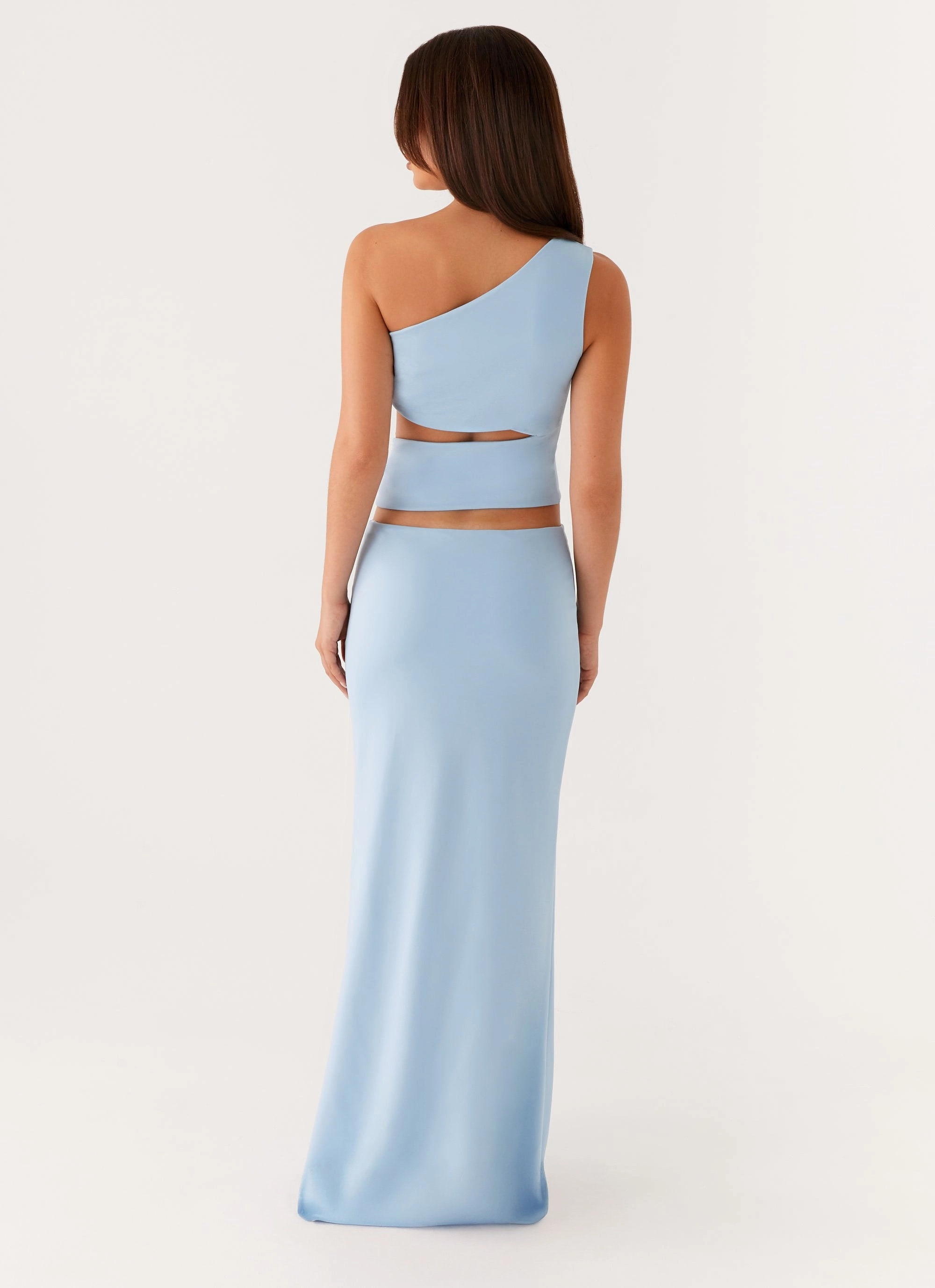 Stylish Line Laylani Cut Out Maxi Dress - Blue