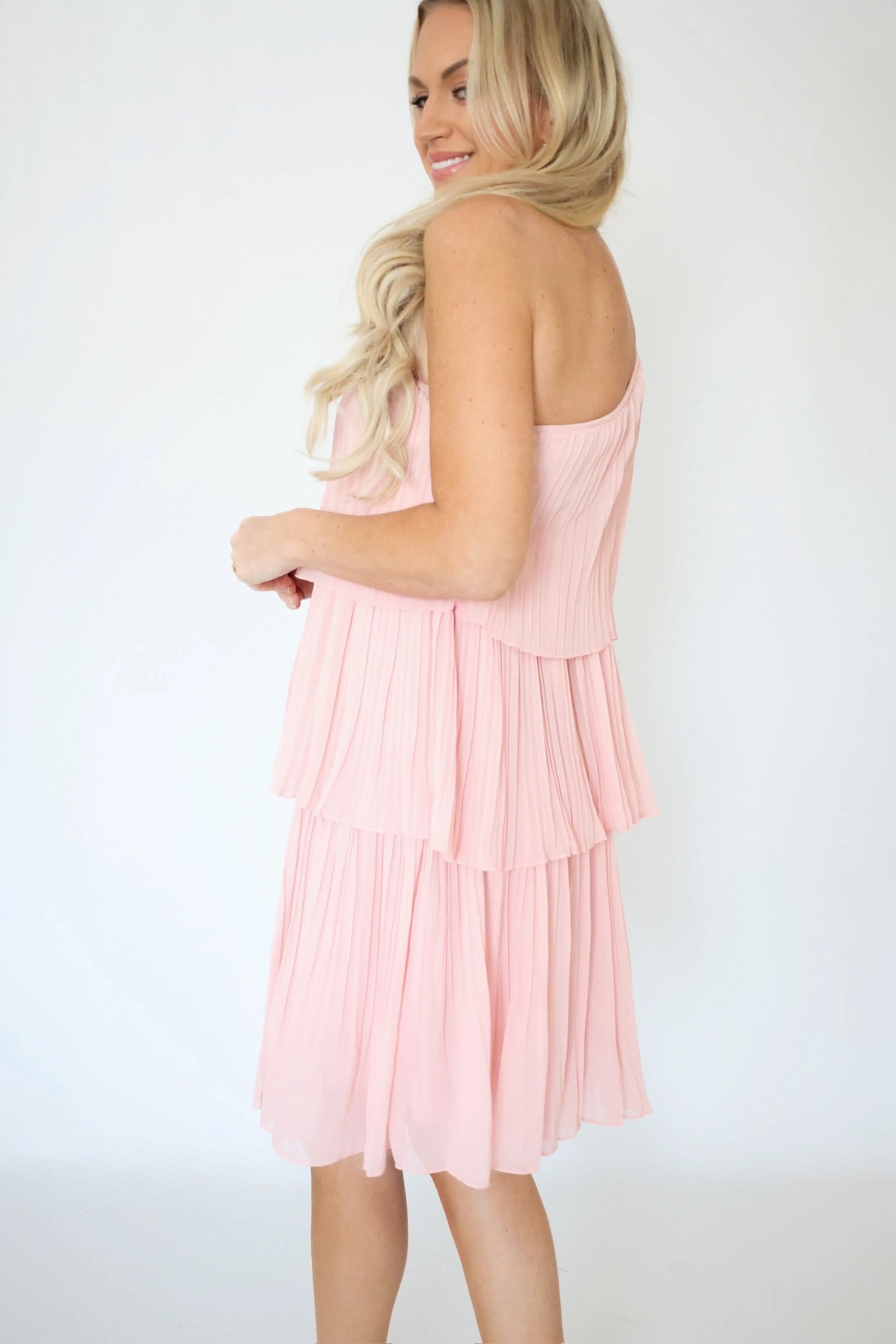 Leah One Shoulder Dress (FINAL SALE) Adjustable Hemline Ultraviolet Protection Finish