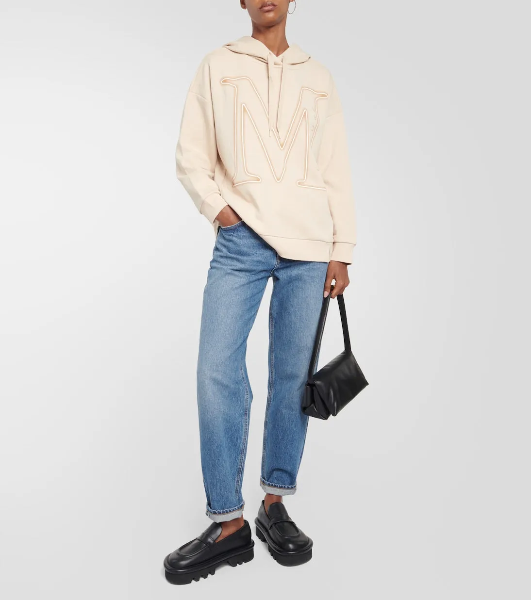 Leisure salice sweatshirt in Max Mara cotton jersey, beige