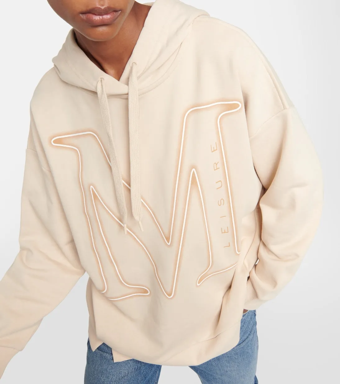 Leisure salice sweatshirt in Max Mara cotton jersey, beige