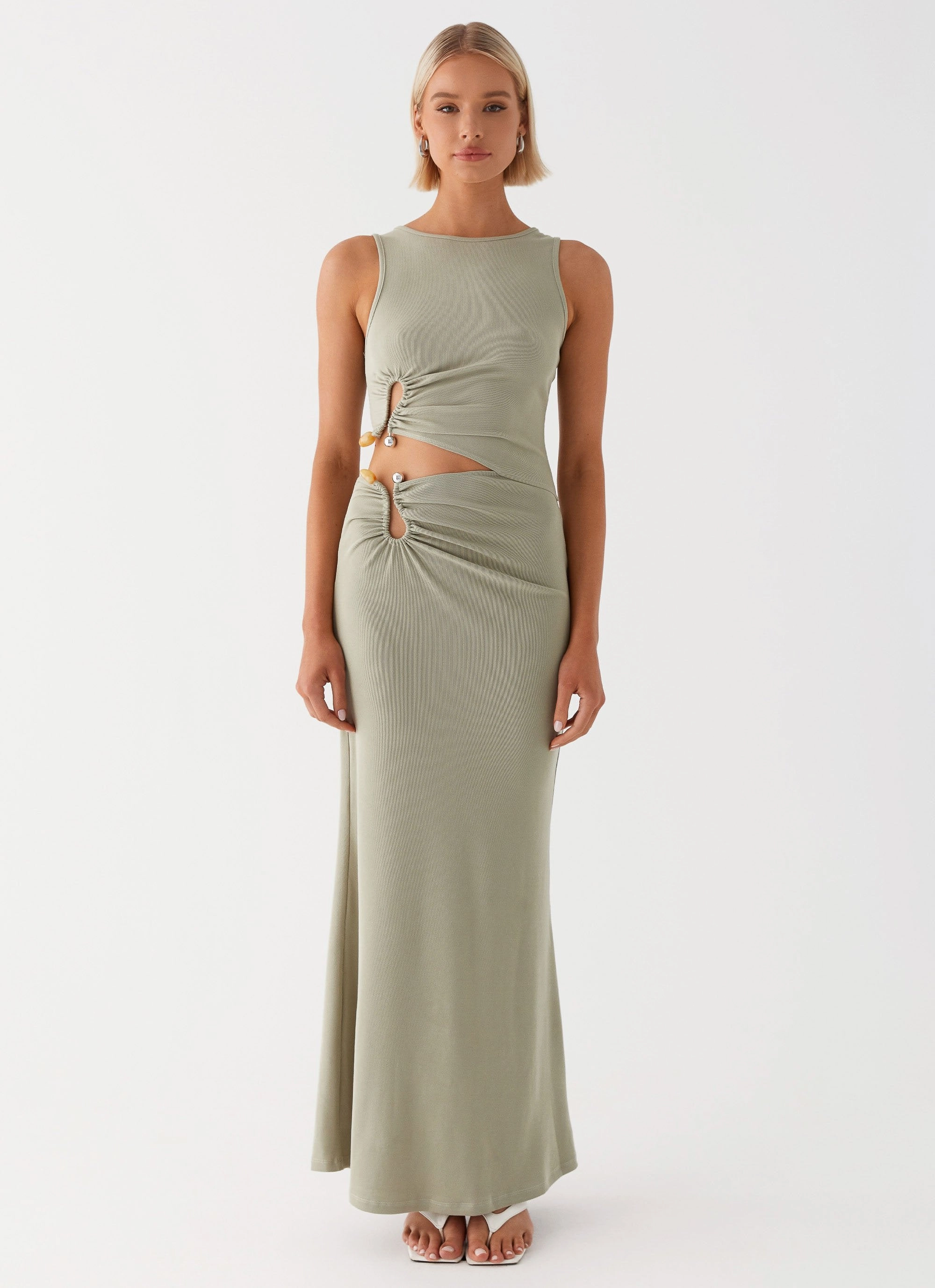 Lennox Maxi Dress - Sage Clean Touch Tailored Mood