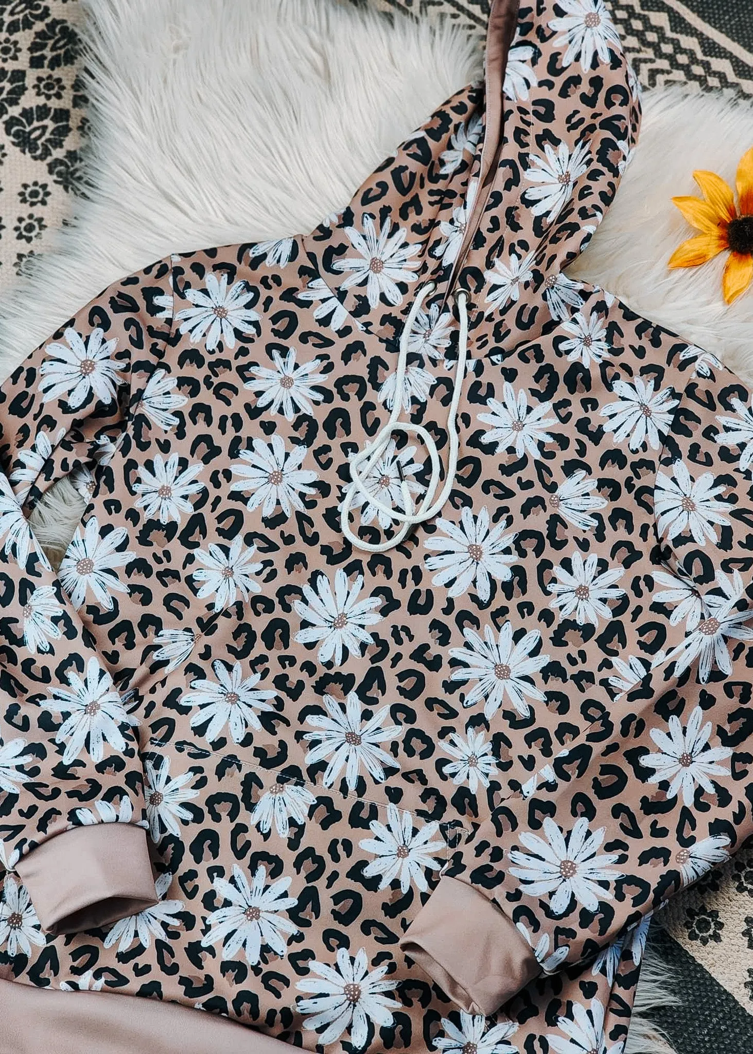 Leopard Daisy Hoodie