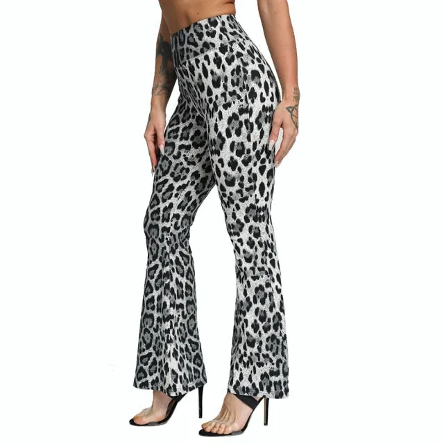 Leopard Print Flare Leggings