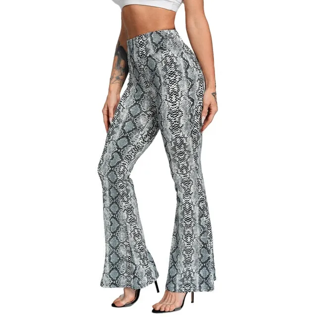 Leopard Print Flare Leggings
