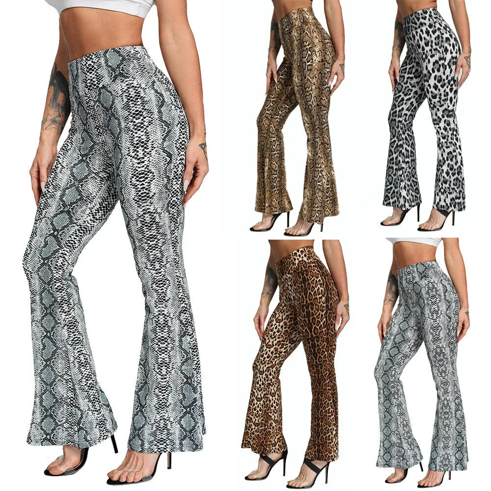 Leopard Print Flare Leggings