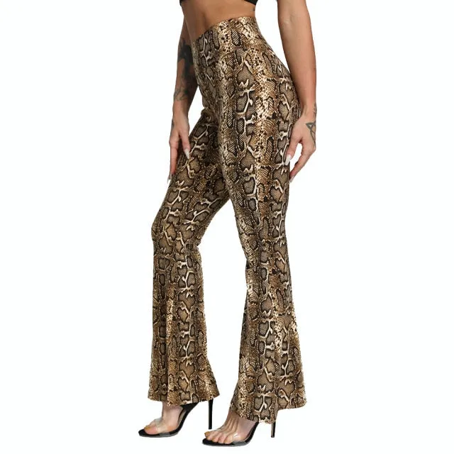 Leopard Print Flare Leggings