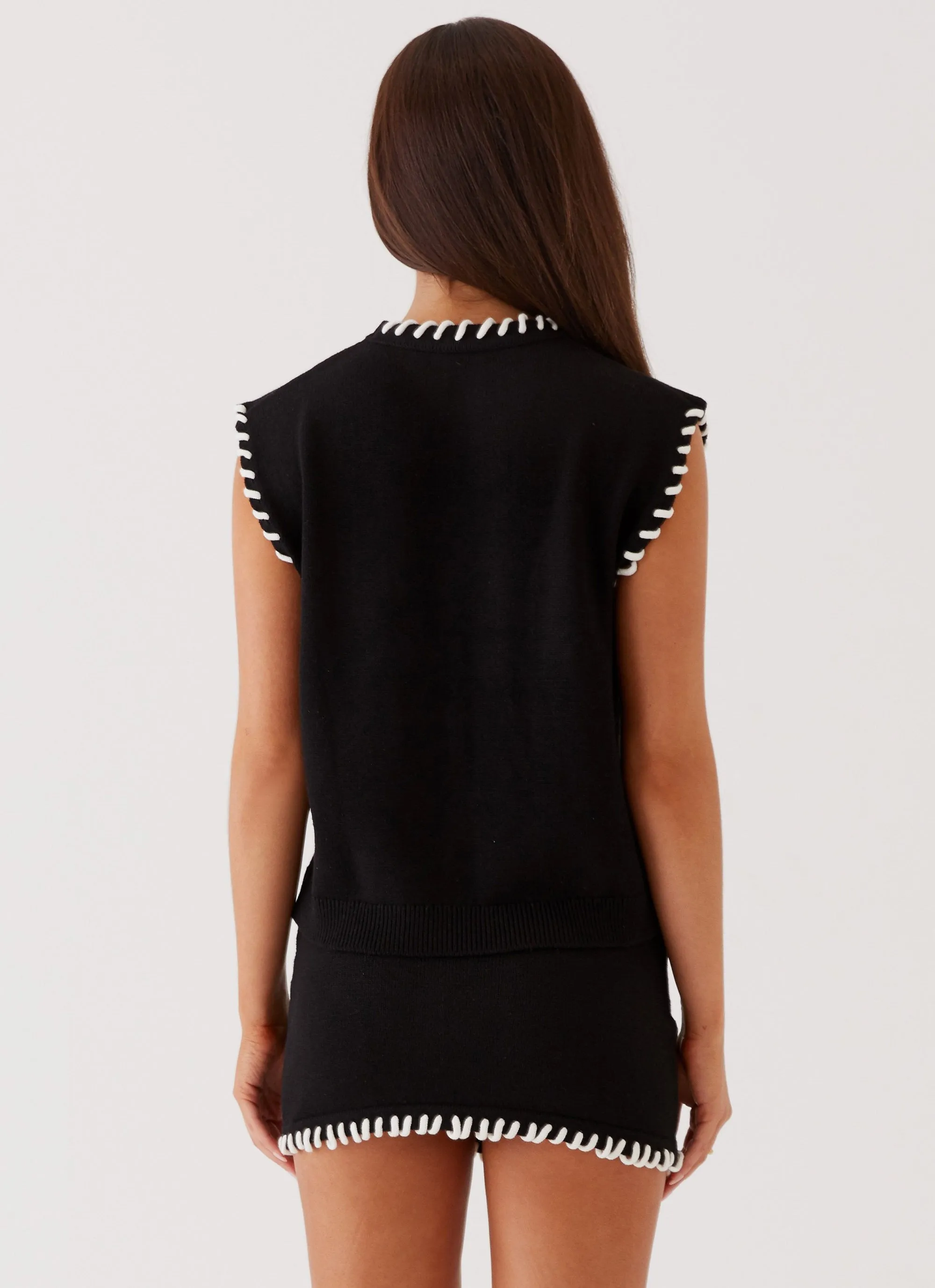 Hidden Zipper Hip Skimming Let's Get Loud Knit Mini Skirt - Black