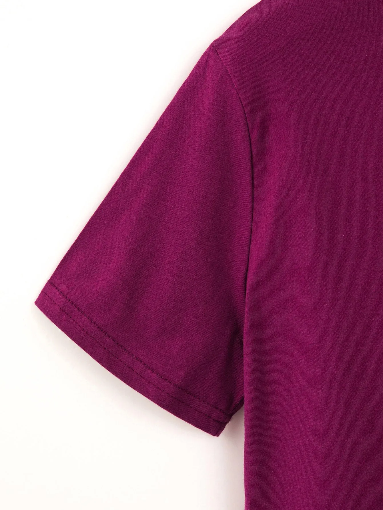 Letter Short Sleeve Round Neck Regular Plus Size T-Shirt