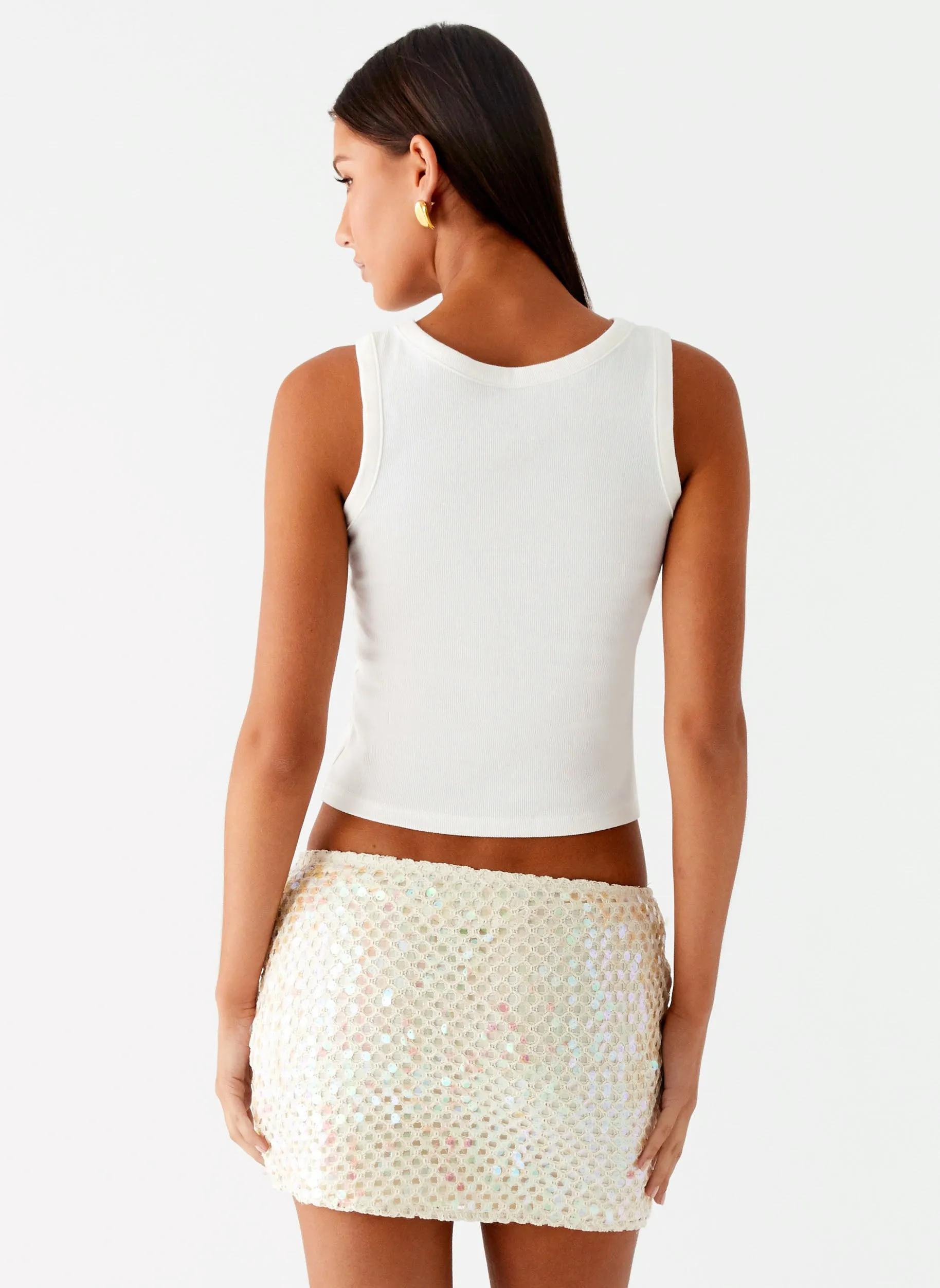Photoshoot Ready A line Kalita Mini Skirt - Ivory