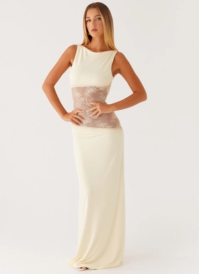 Lucinda Maxi Dress - Yellow Cool Form Summer Staple