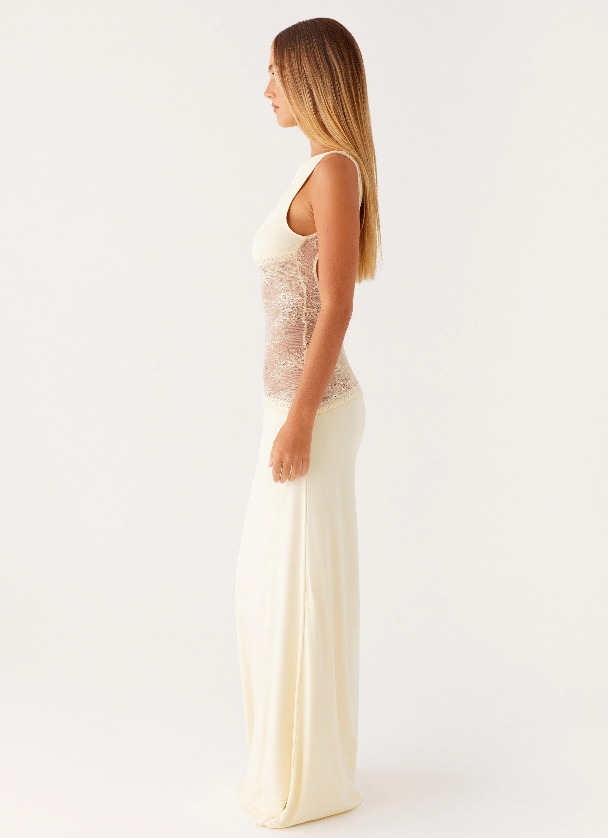 Lucinda Maxi Dress - Yellow Dry-Clean-Only