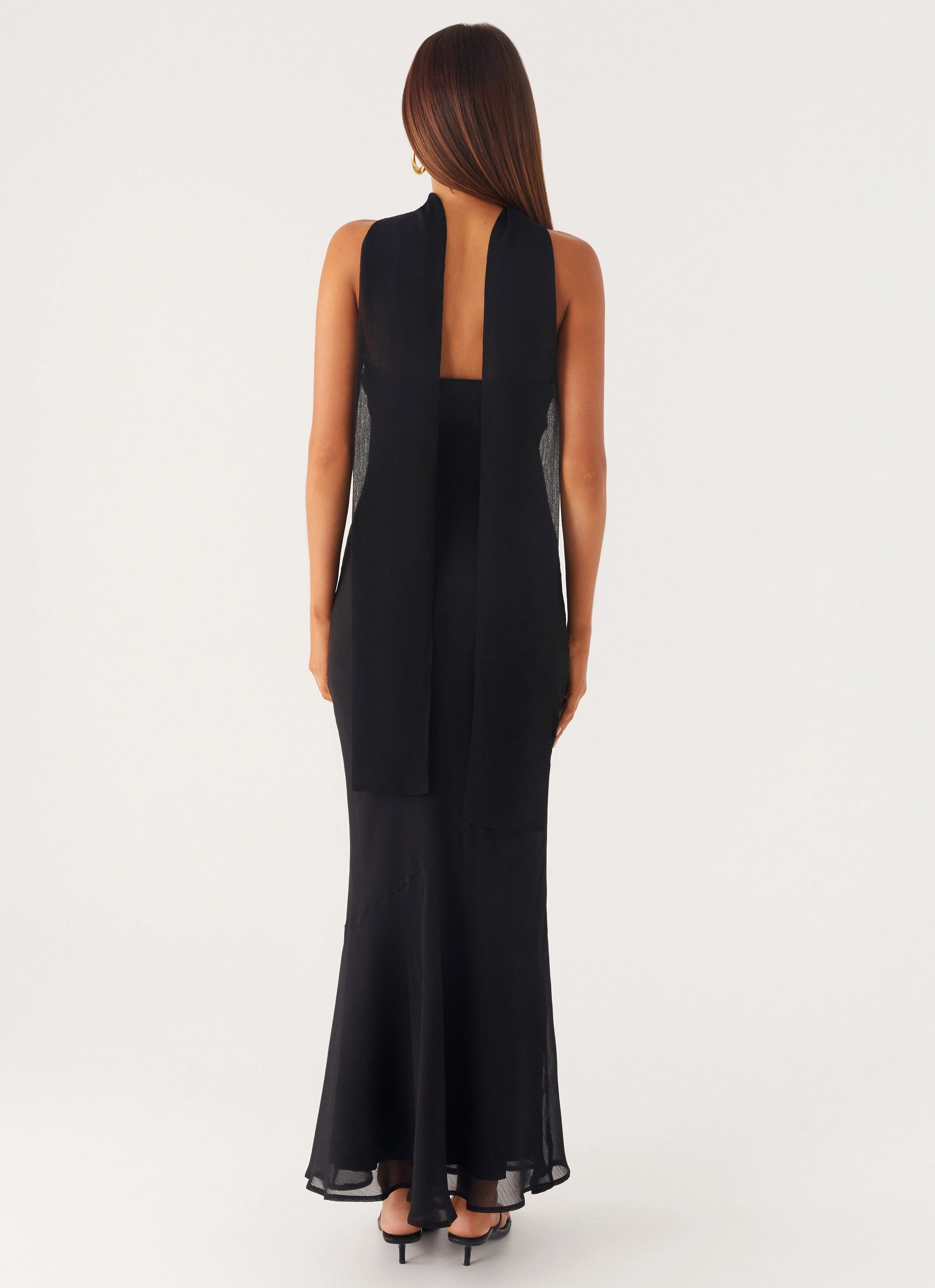 Under the Pagoda Maxi Dress - Black Tonal-Panel