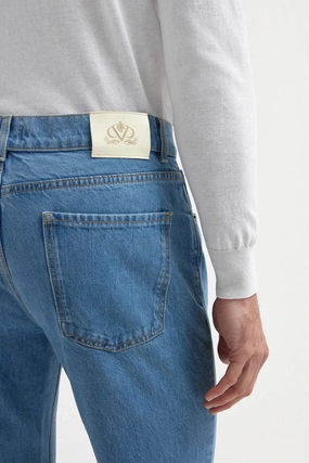 Light blue bleached jeans - Candiani cotton - Made in Italy