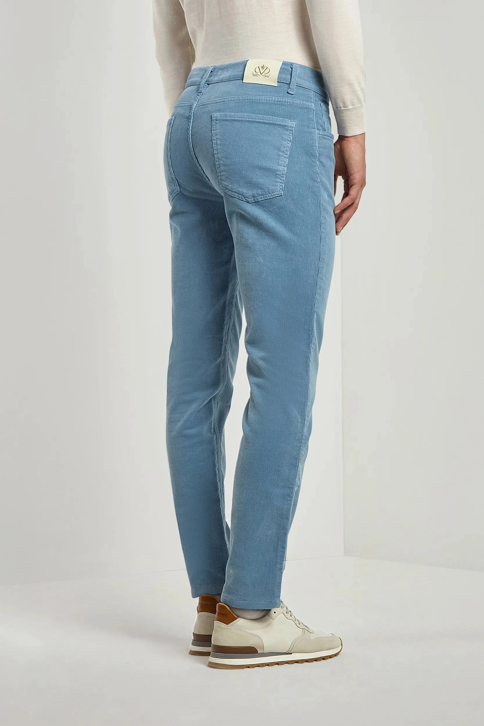 Light blue corduroy 5 Pocket - Made in Italy