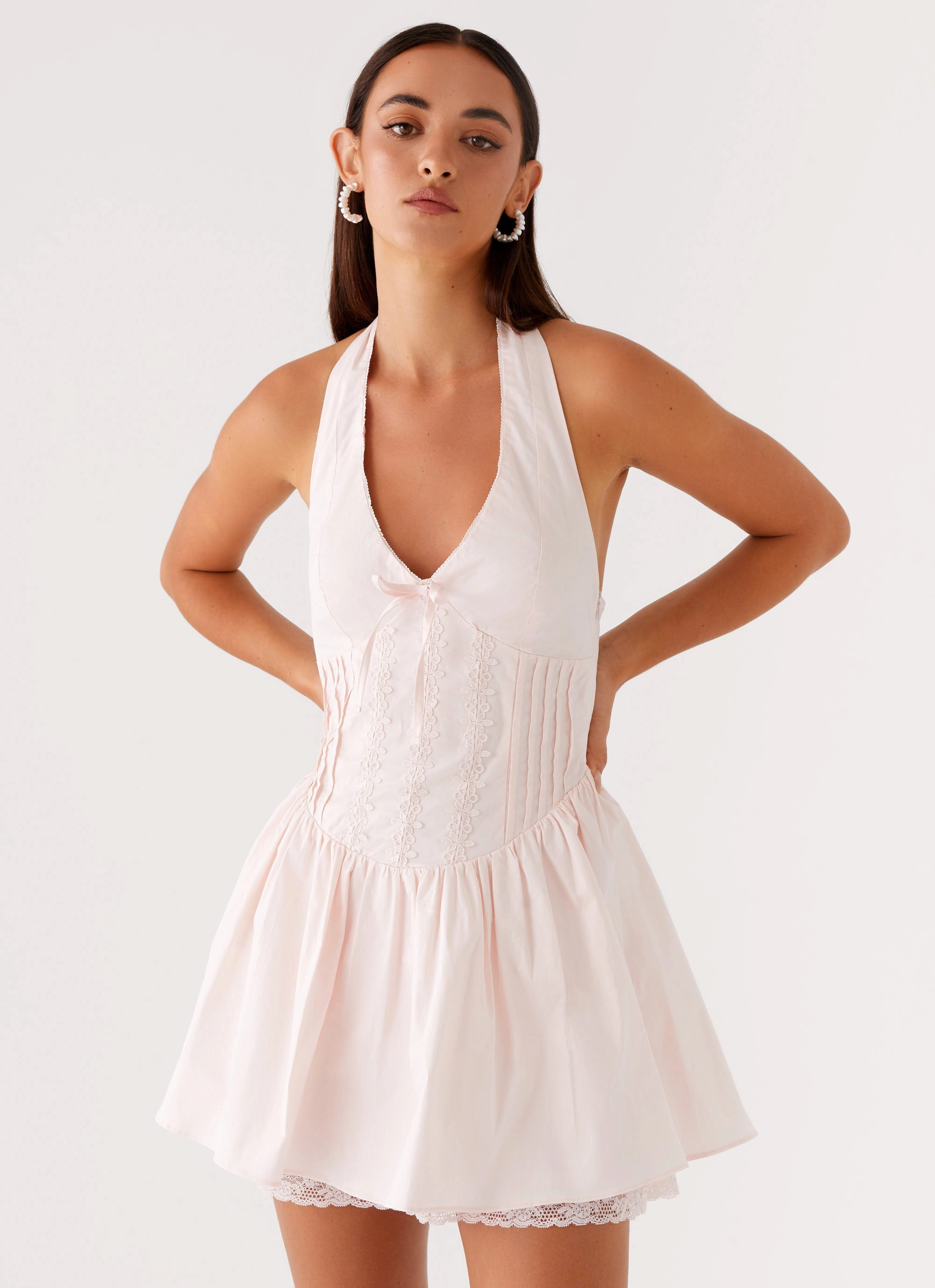 Subtle Stitch Moira Mini Dress - Pink