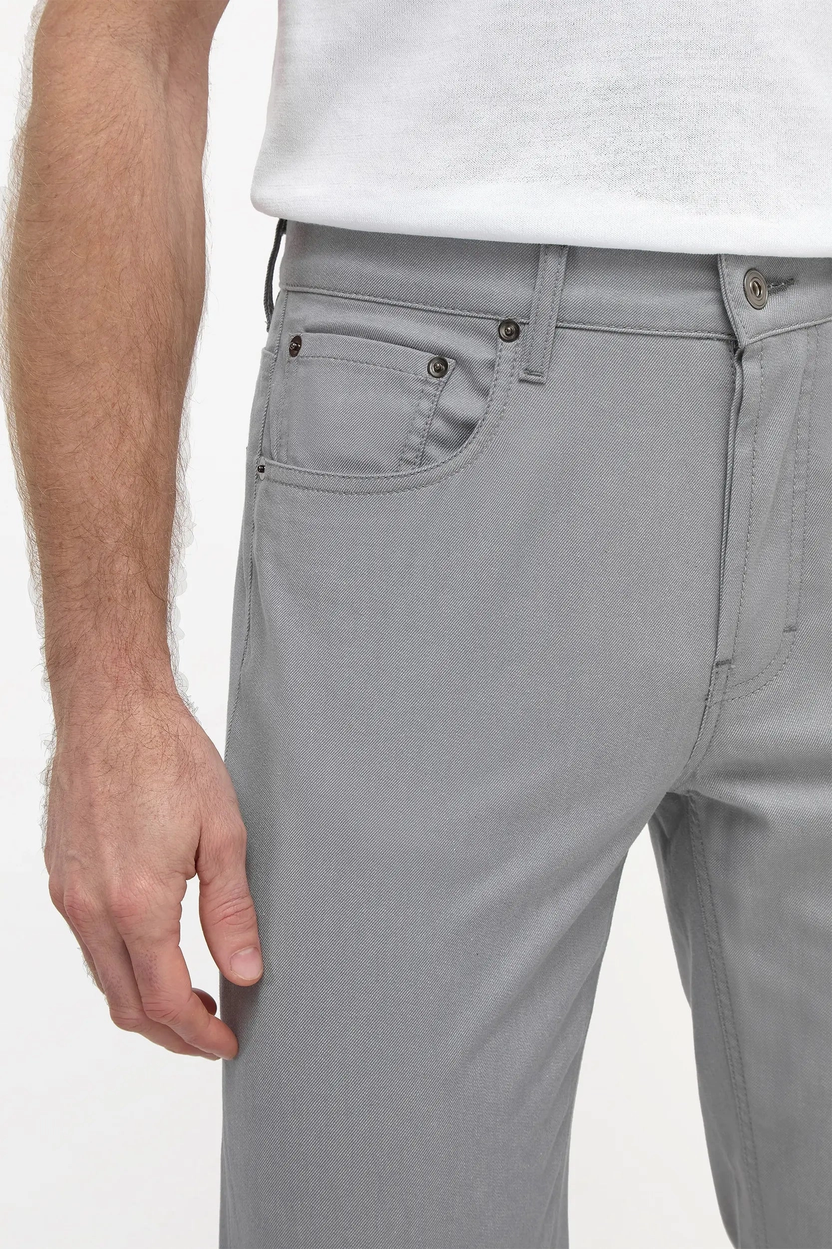 Light grey 5 pocket trousers - Made in Italy