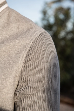 Light grey college jacket ?C Made in Italy