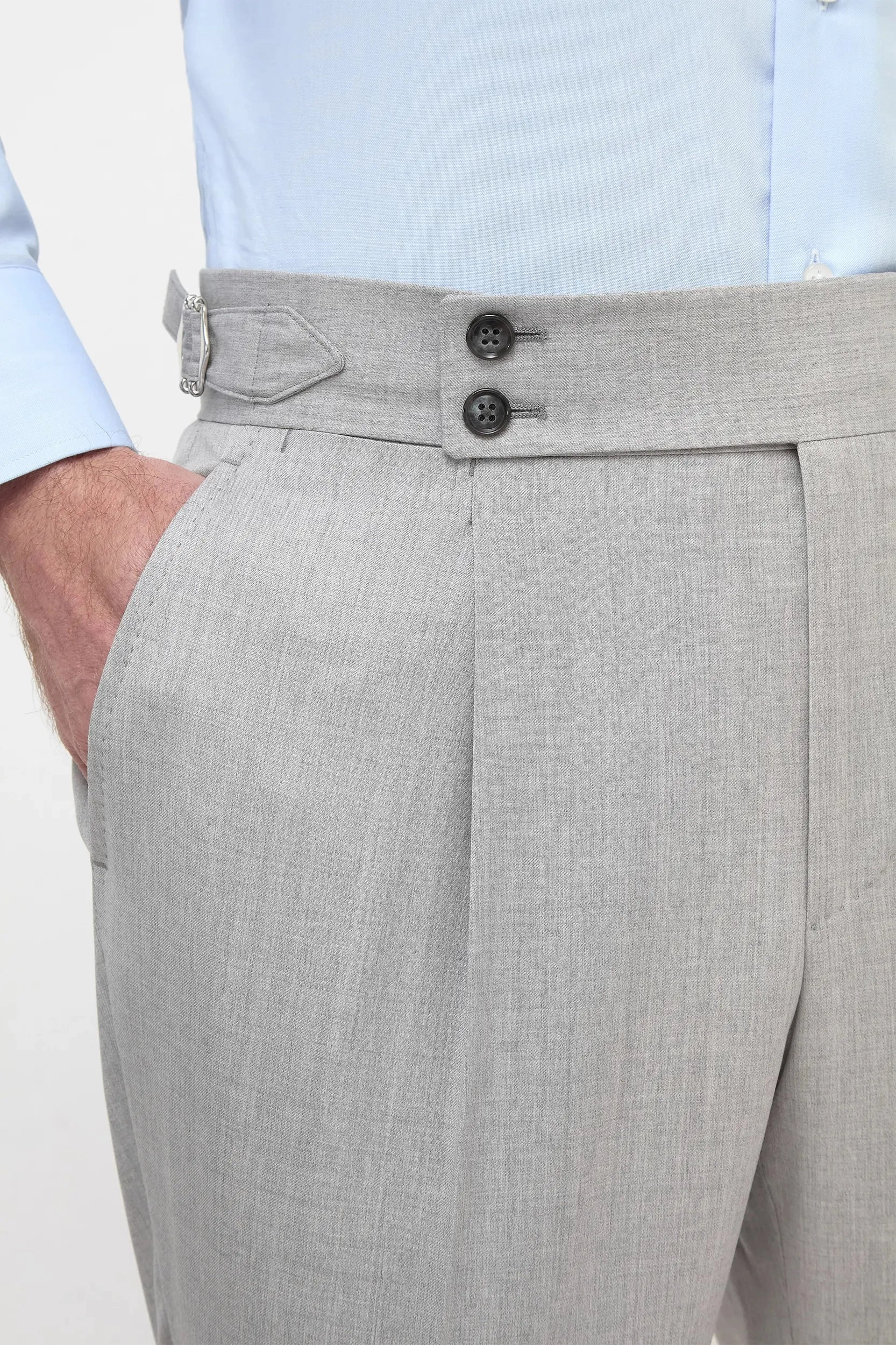 Light grey Soragna trousers - Made in Italy