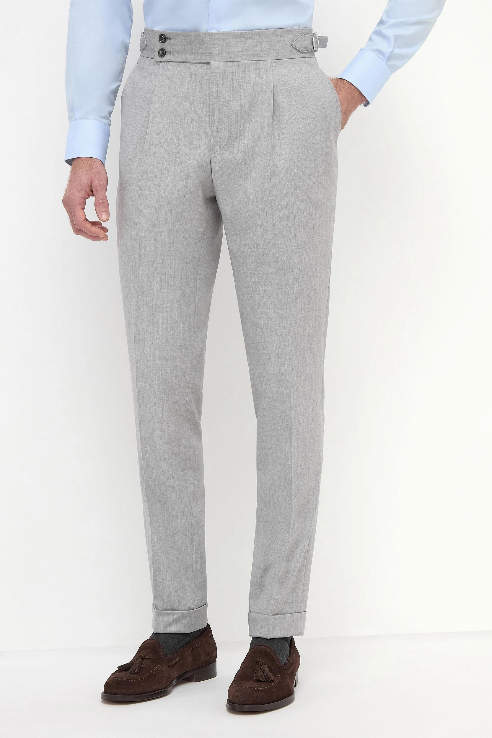 Light grey Soragna trousers - Made in Italy