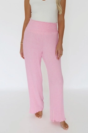 LightReflectiveTrim Dawn Smocked Rib Pant - Passionfruit SoftTouchFinish Dawn Smocked Rib Pant - Passionfruit