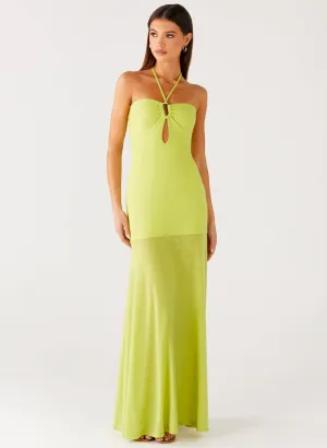 Claria Maxi Dress - Lime Stylish Element