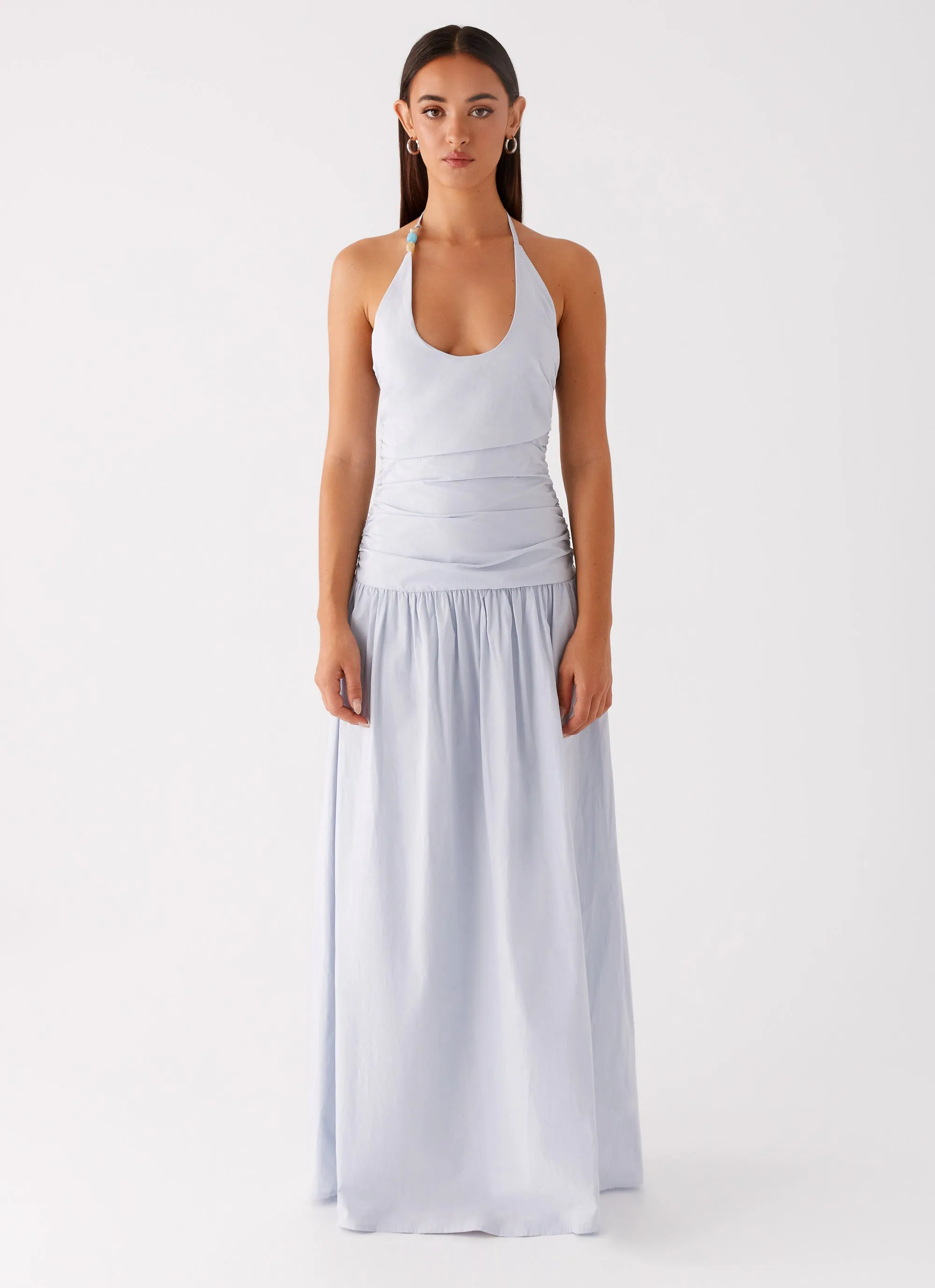 Limited Edition Cristina Halter Maxi Dress - Cornflower Blue