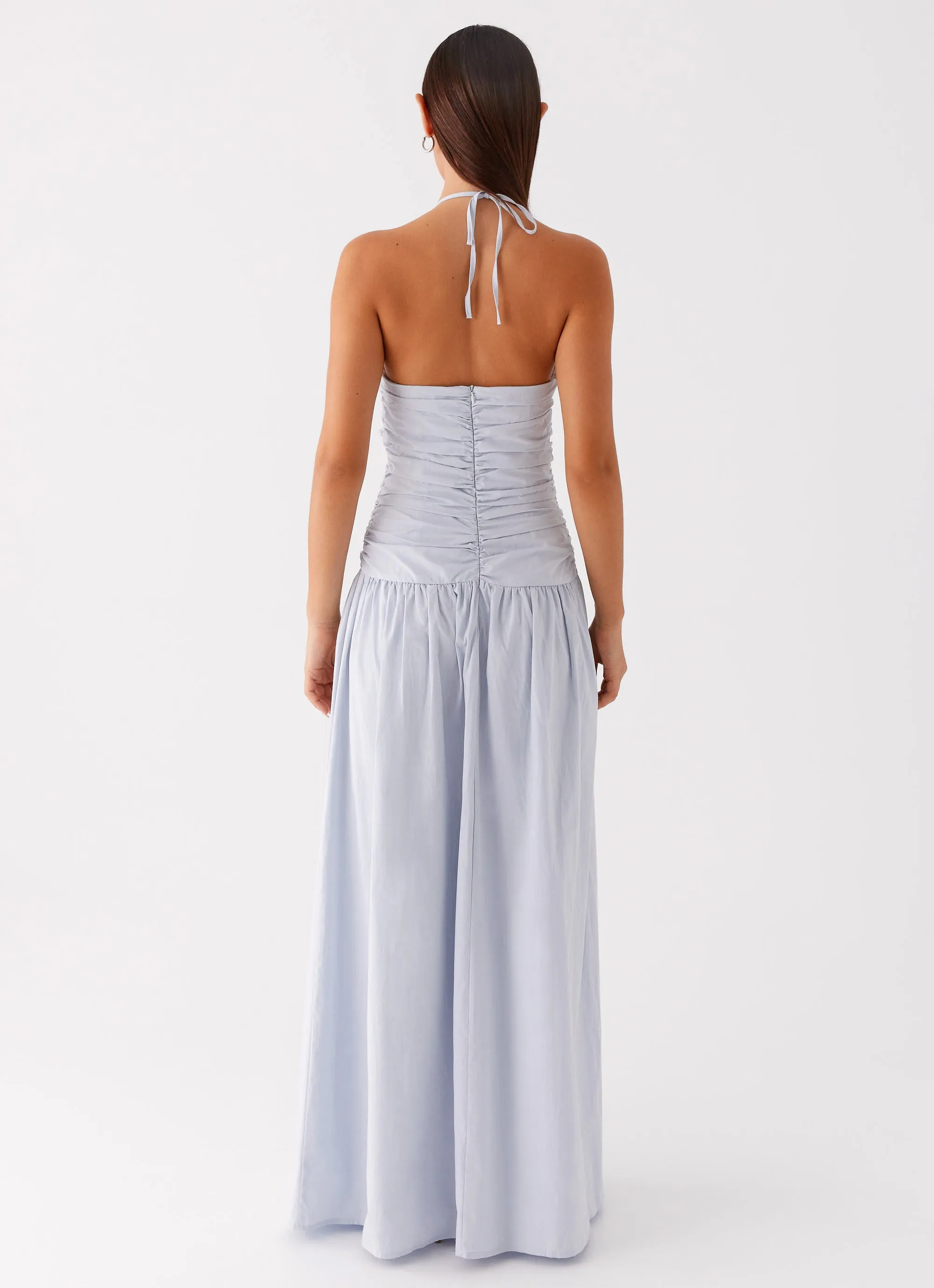 Cristina Halter Maxi Dress - Cornflower Blue Premium Quality Stylish Design