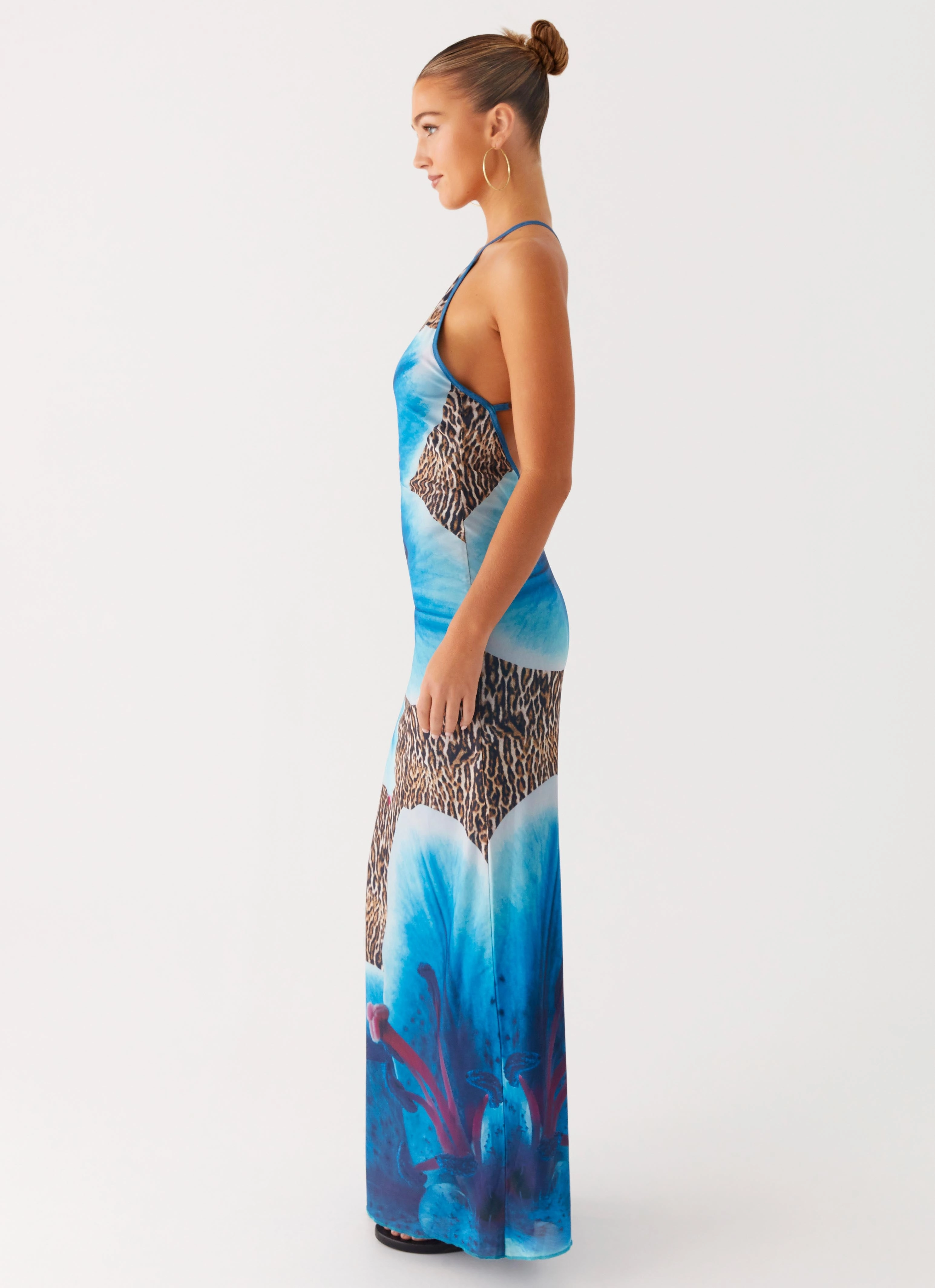 Sandy Siren Maxi Dress - Cheetah Floral Warranty-Included Coastal Chic