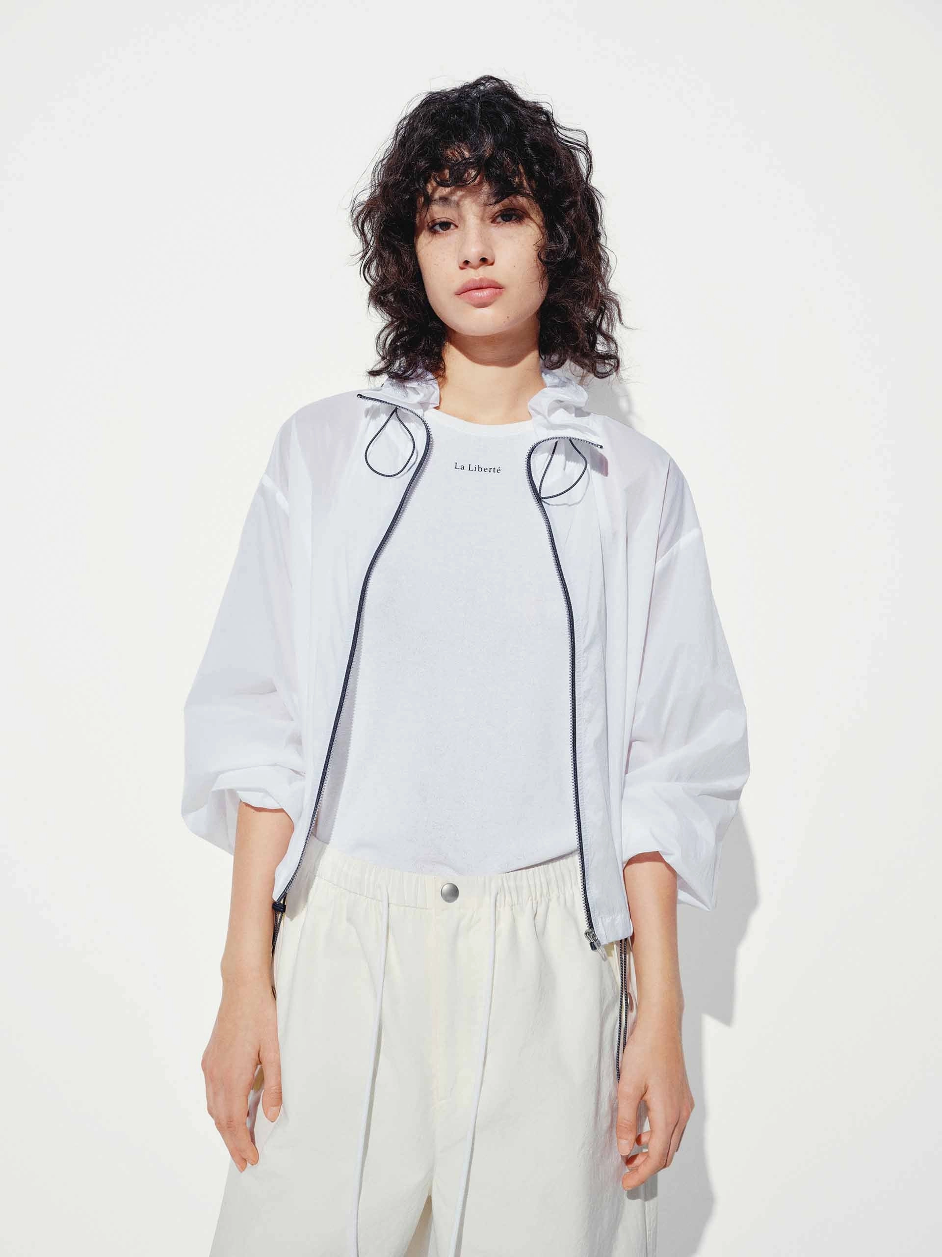 Lightweight Drawstring Cropped Jacket