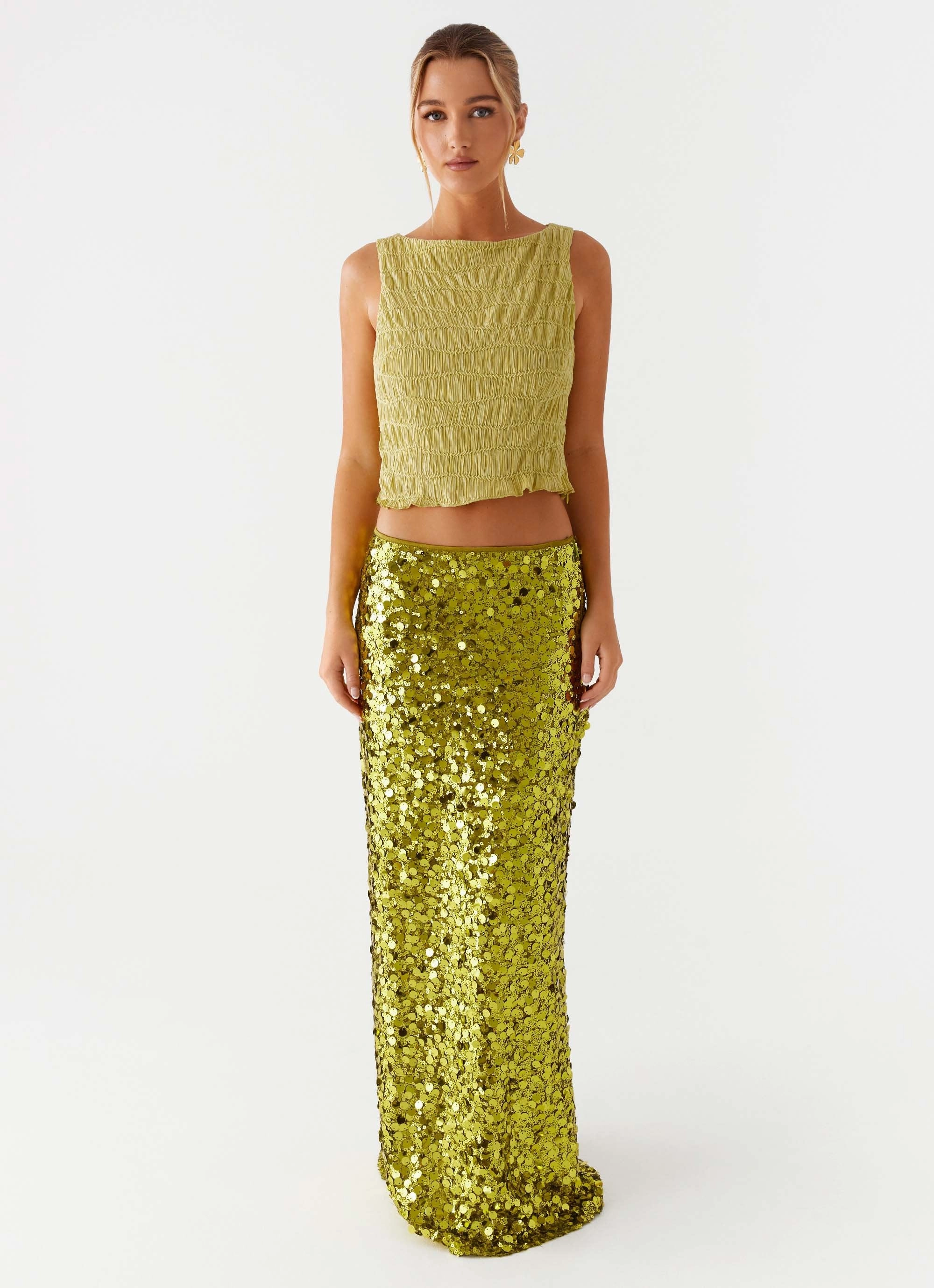 Supernova Boat Neck Top - Lime Adaptive Fit Technology