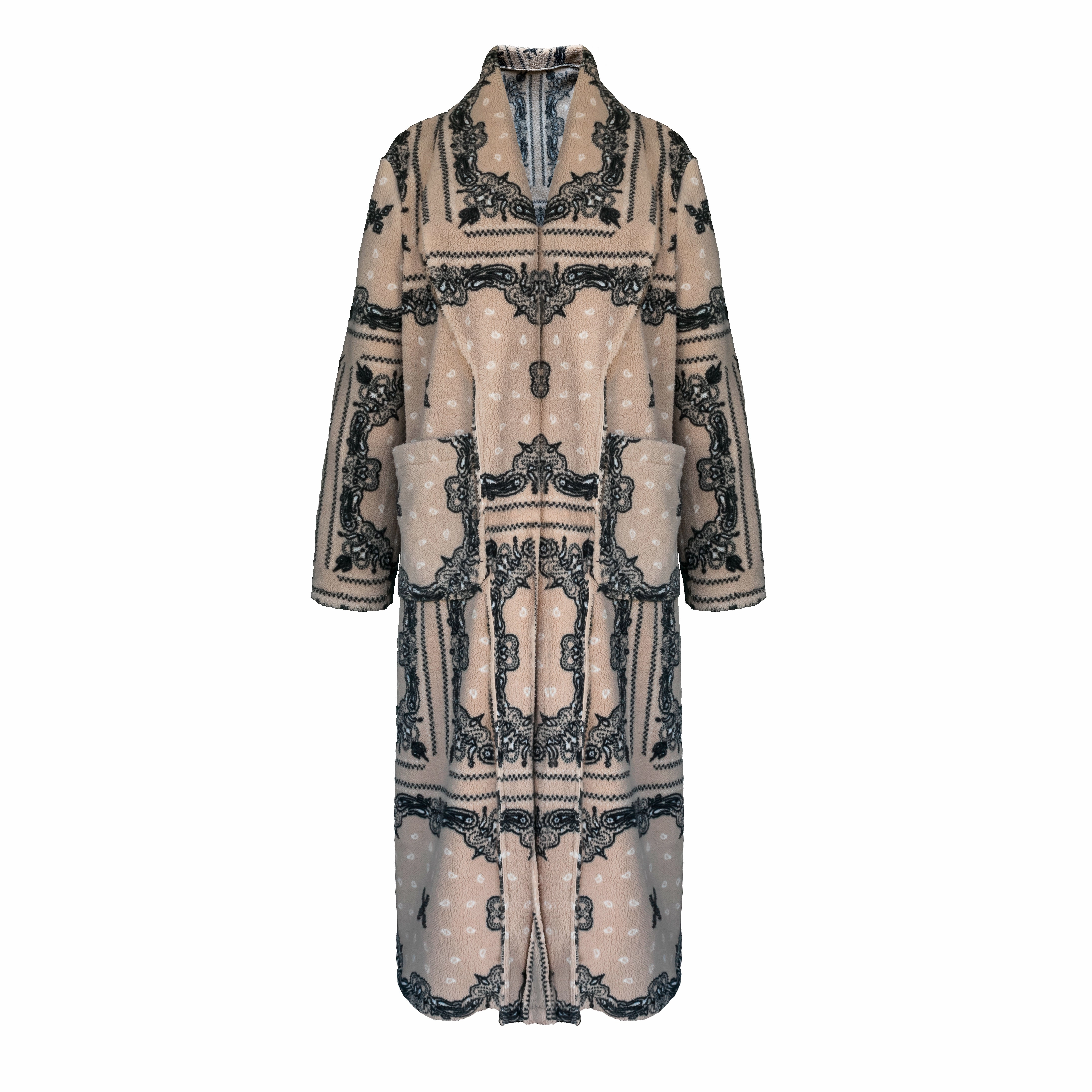 MASON'S DAUGHTER | Coco Robe Coat, Cream Bandana Print RecyclablePackaging Heat Friendly