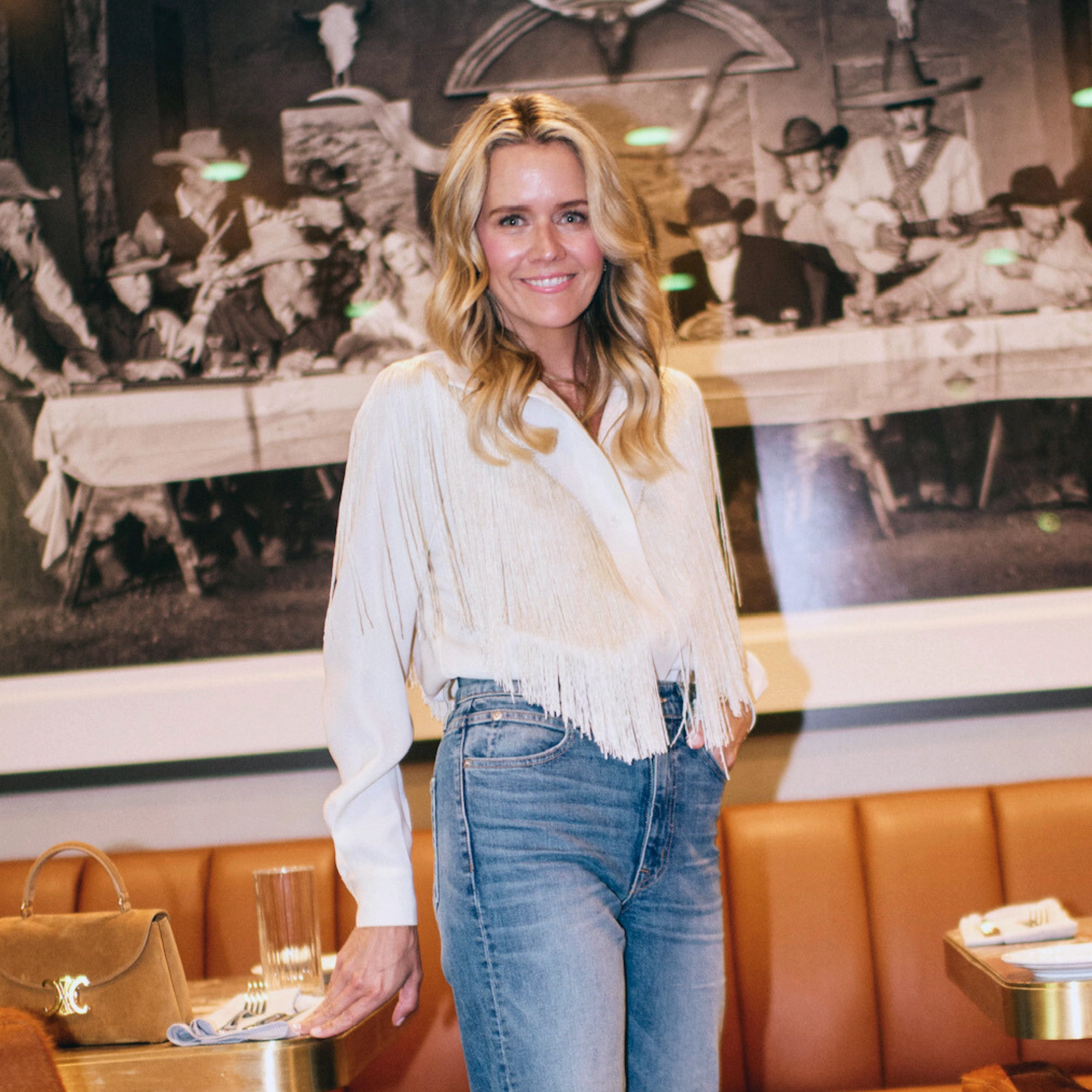 Classic Fit MASON'S DAUGHTER | Loretta Western Fringe Top, Ivory