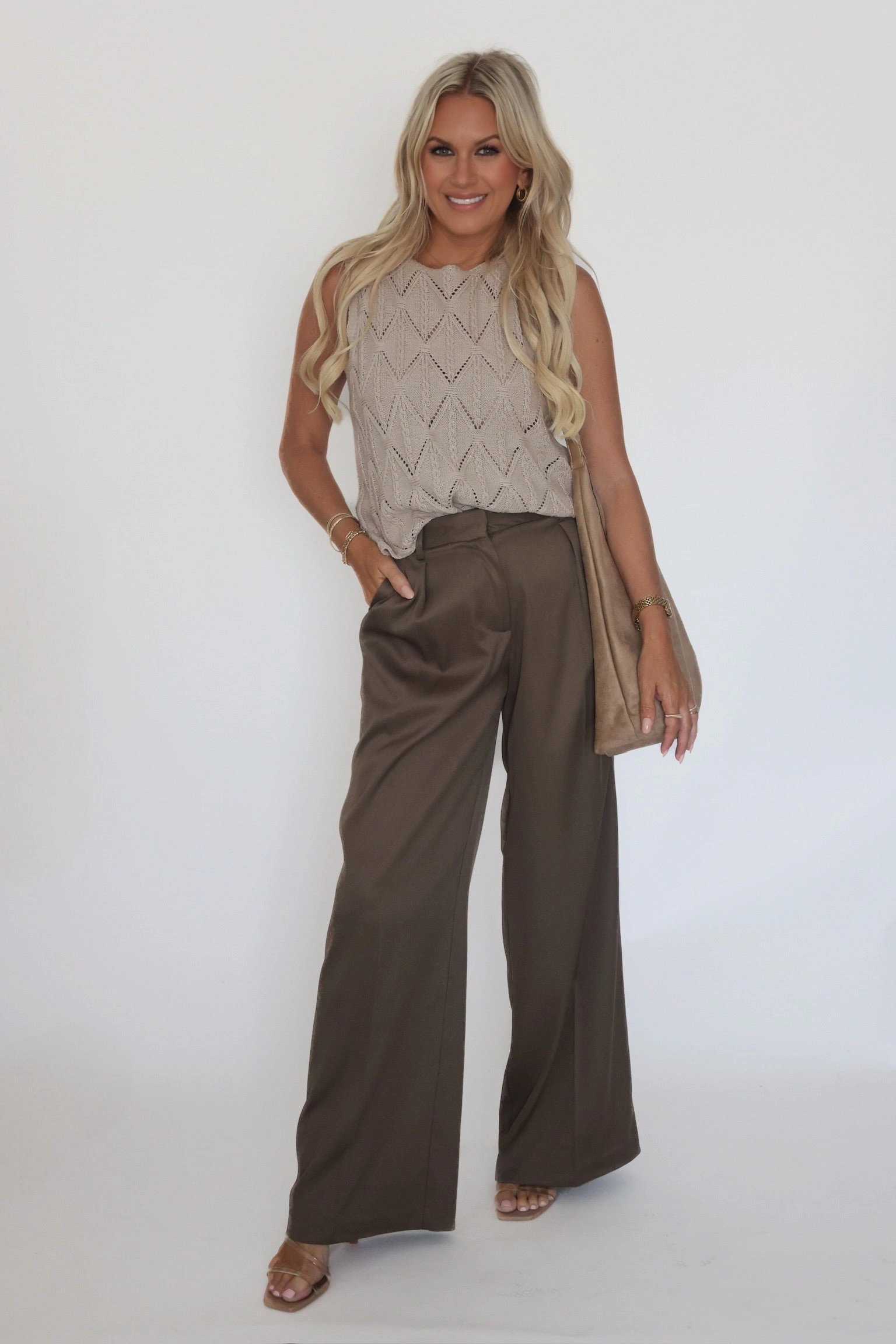 Lilibet Satin Pant - Khaki Thermal regulation All Purpose Casual Cut