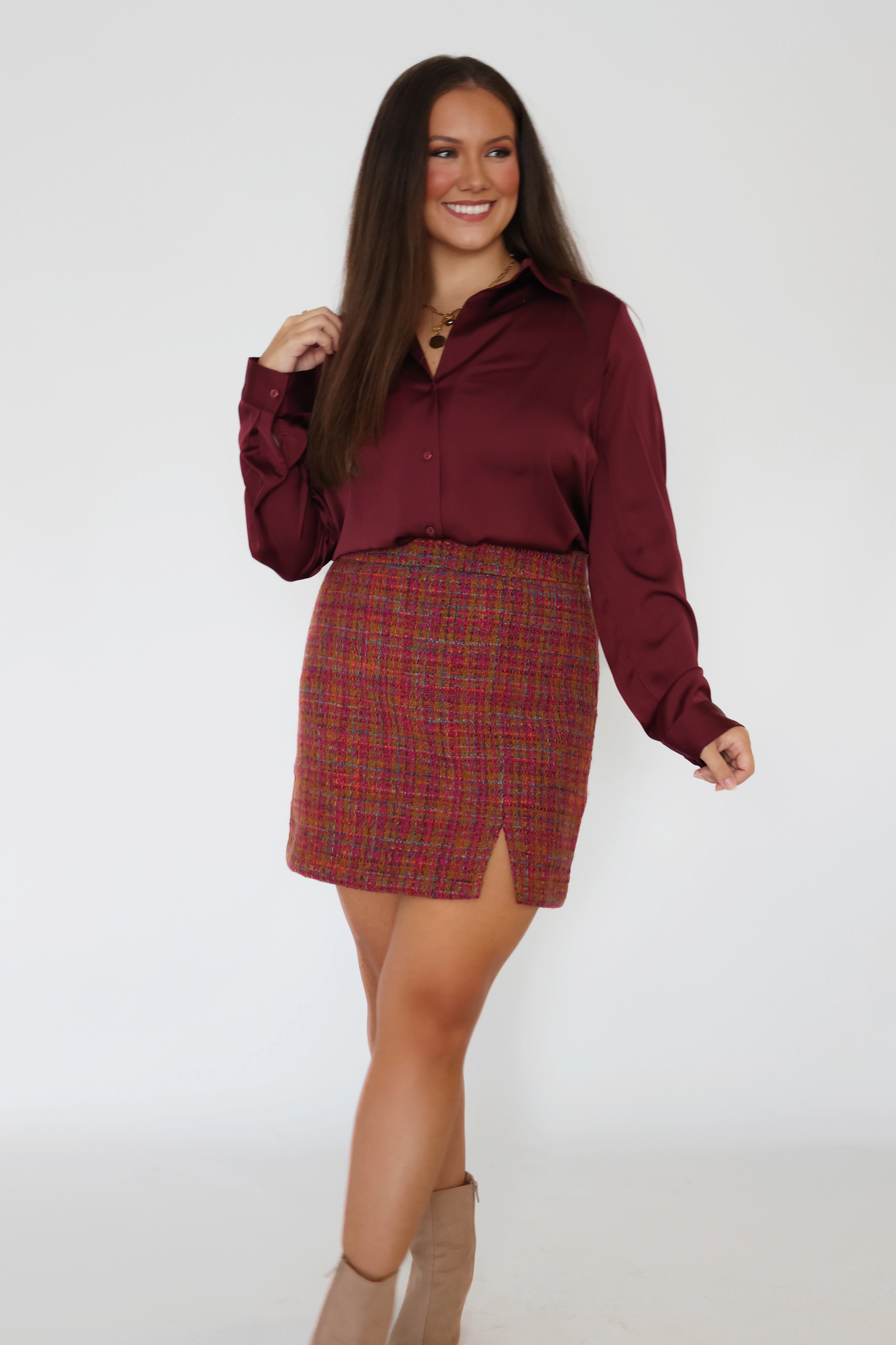 Lilly Tweed Skirt (FINAL SALE) Everyday Comfort Fit