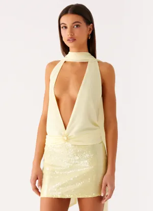 Lilo Scarf Top - Yellow Durable Reinforced Elbows