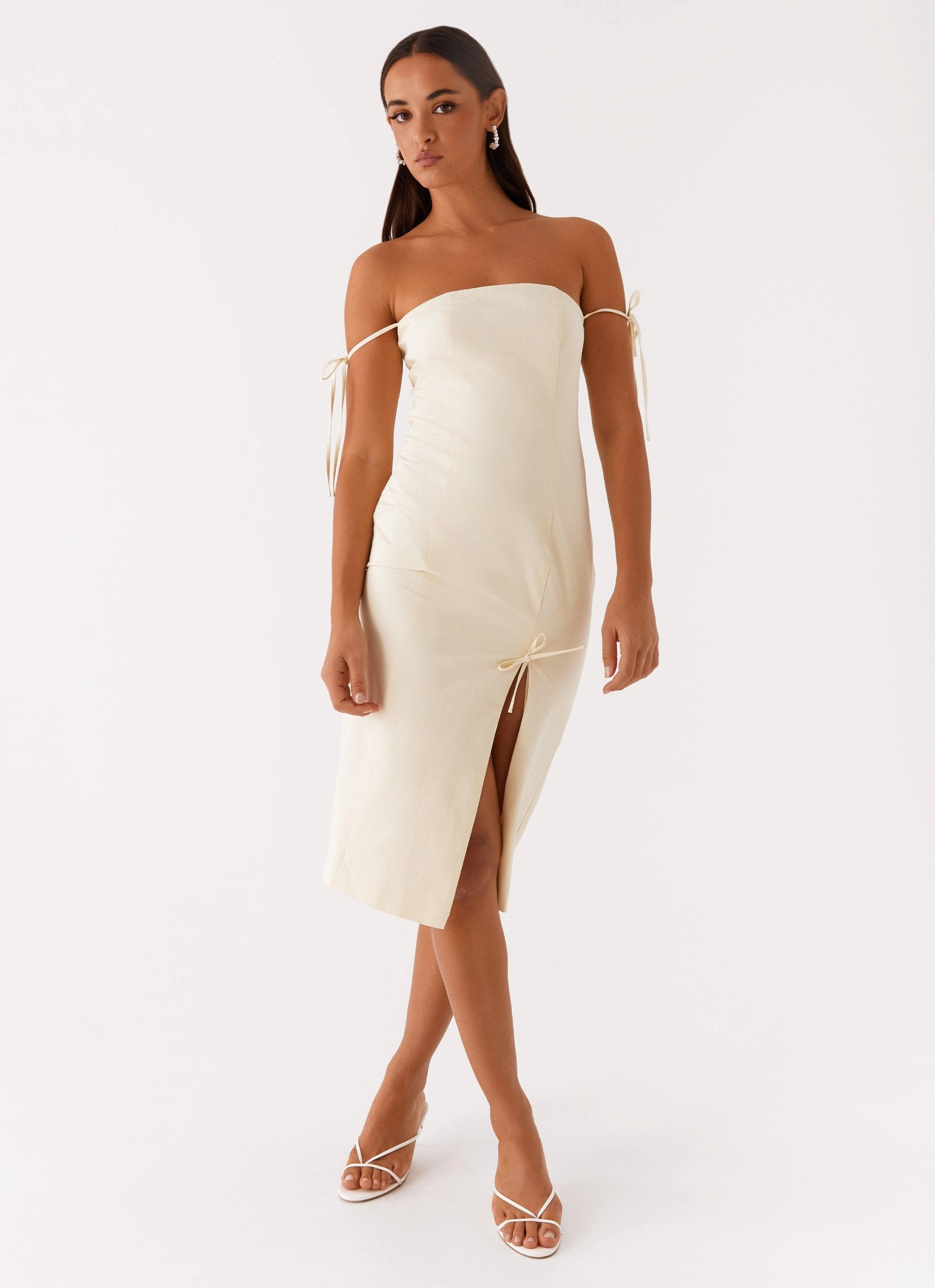 Limelight Midi Dress - Lemon Travel Essential Airy Silk