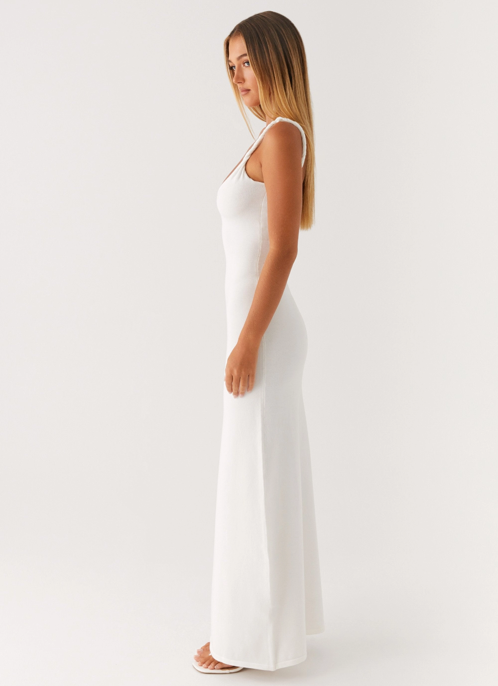 Shiny surface Anastasia Maxi Dress - Ivory