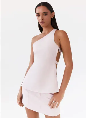 Lined Style Zeina Suiting Mini Skirt - Pink Zeina Suiting Mini Skirt - Pink Layered Design