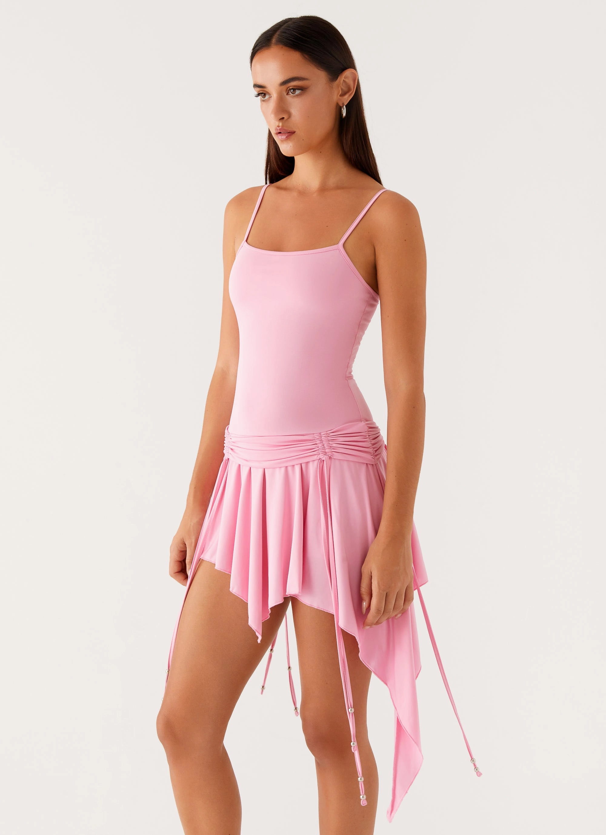 Lino Mini Dress - Baby Pink Modern Form