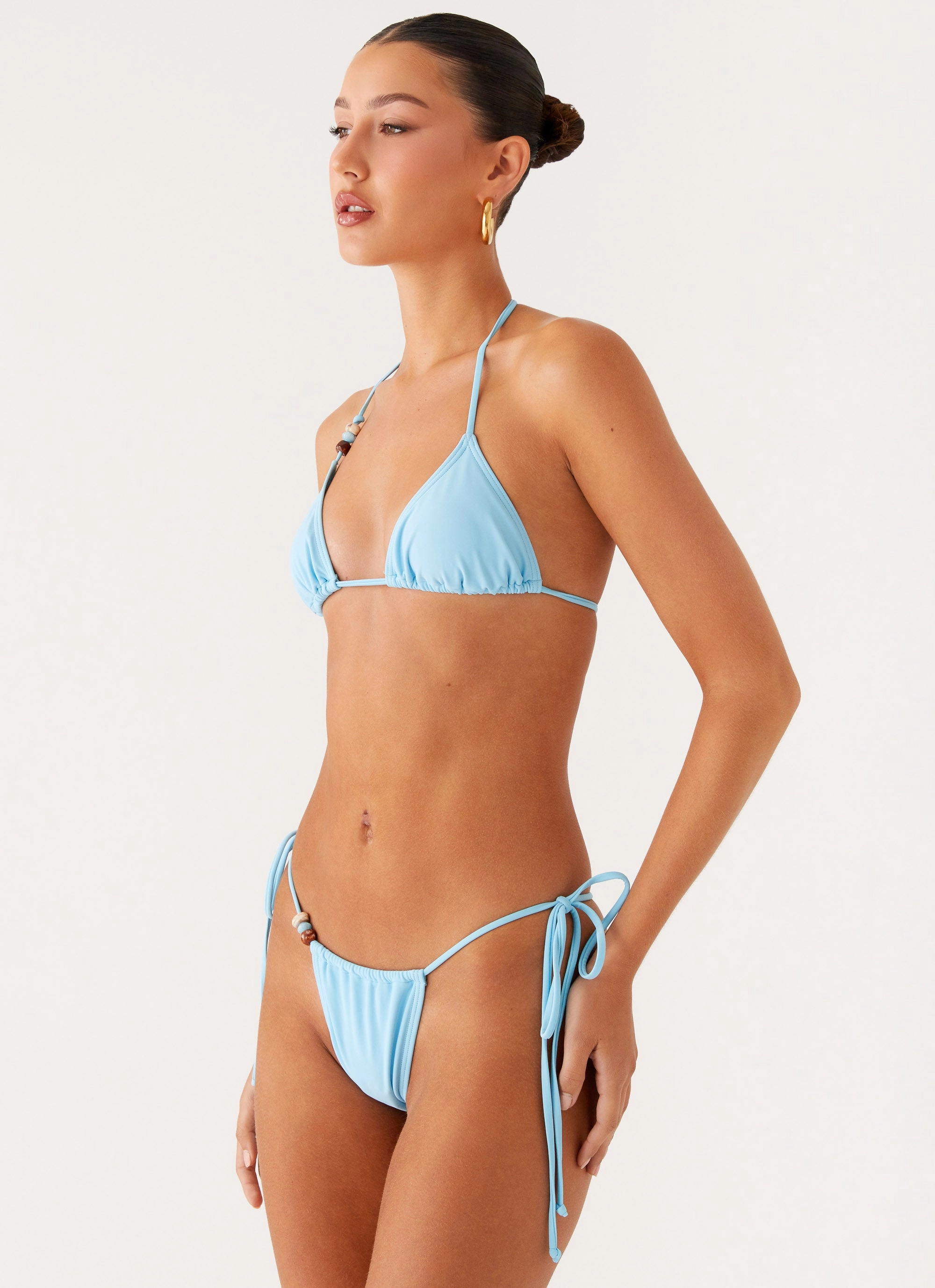 Wicking Liner Ageless-Appeal Liona Bead Bikini Bottoms - Turquoise
