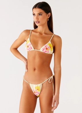 Lissy Bikini Bottoms - Yellow Flower Bold Designs Resort-Wear Lissy Bikini Bottoms - Yellow Flower