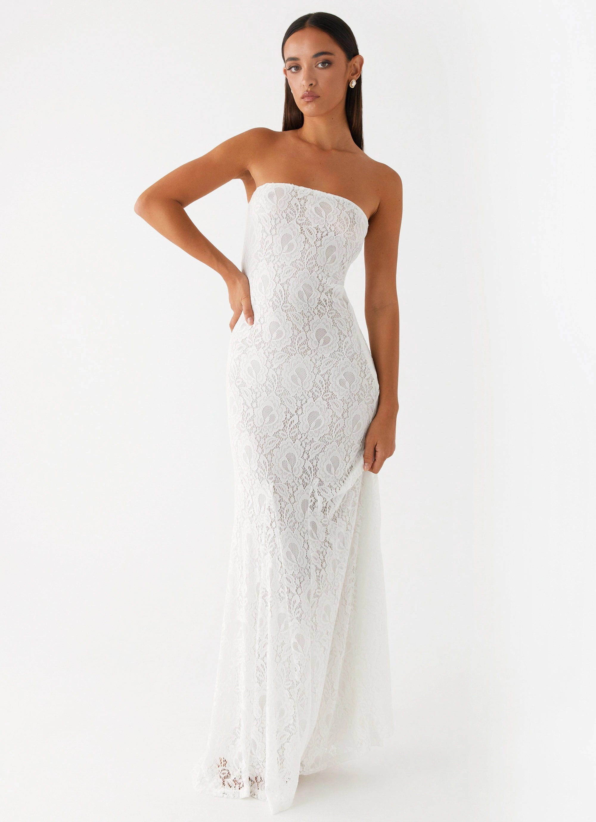 Lolita Lace Maxi Dress - Ivory Mood Focused Silky Movement
