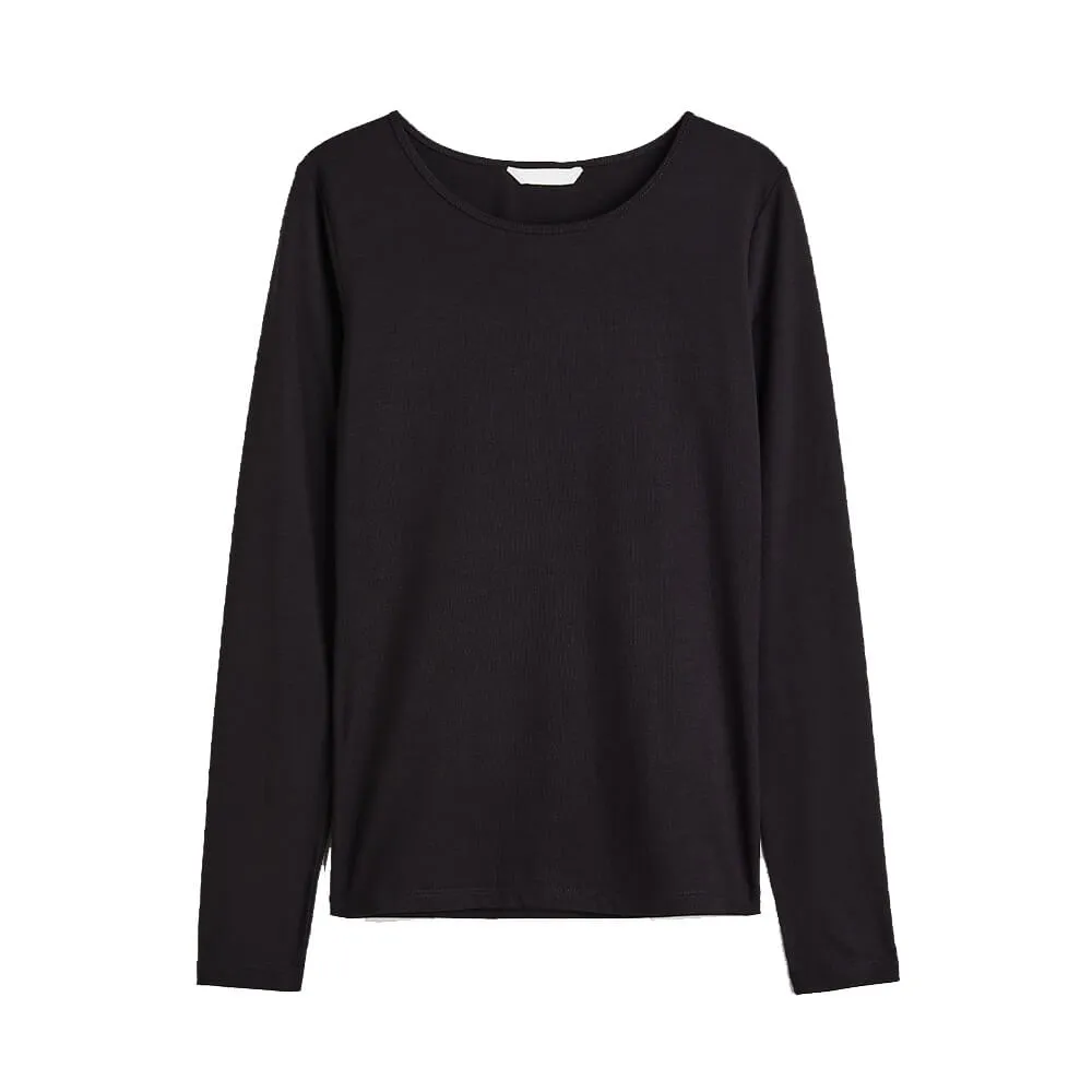 Long sleeve H&M Jersey Top, black